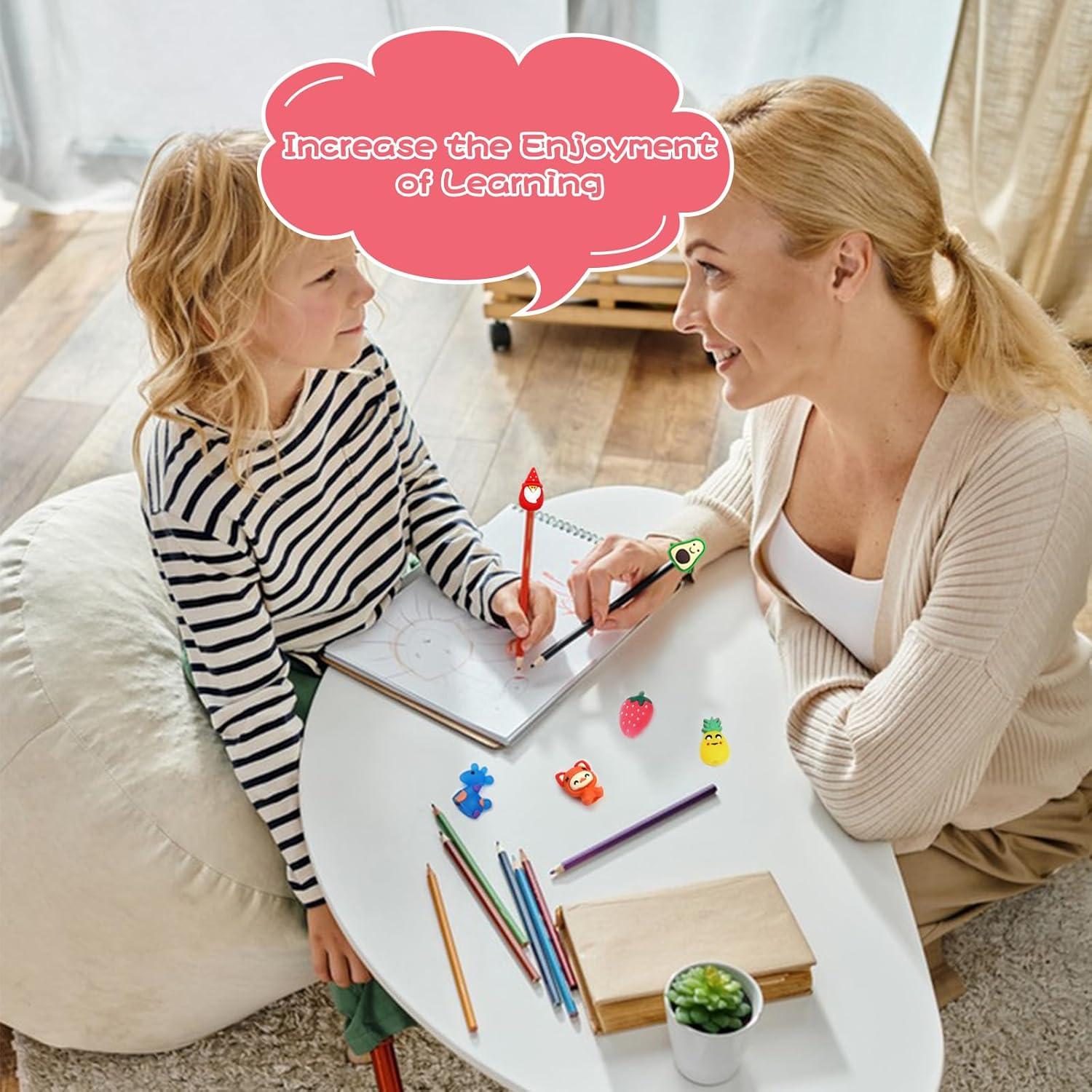 30 Adornos de Lápiz de Animales YINPIXUS - Silicona Multicolor