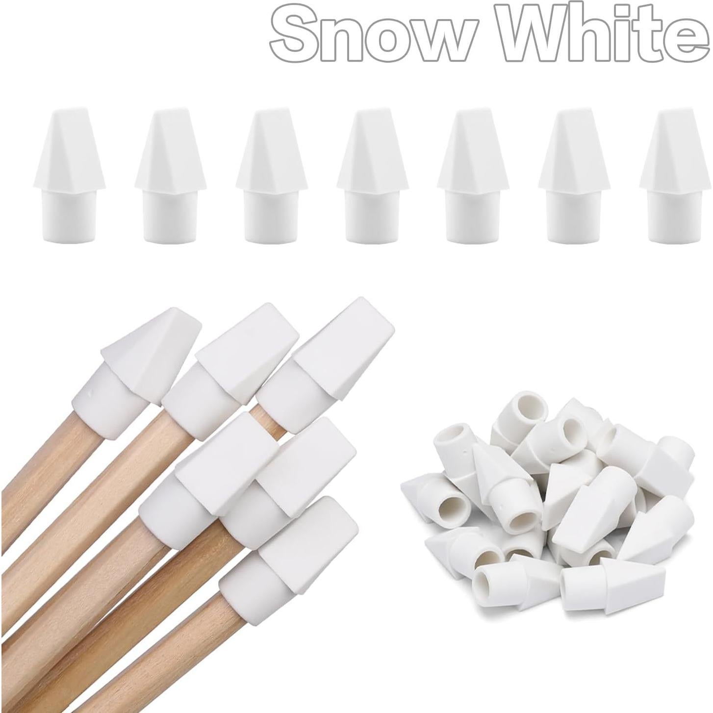 Paquete de 125 Borradores de Goma Sikao para Lápices Blancos