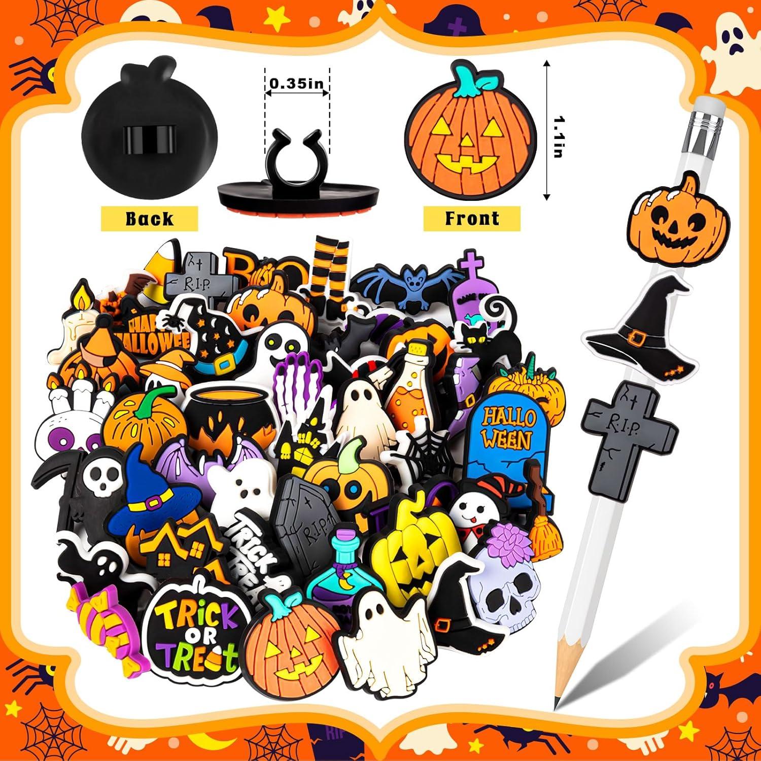 Clips de Lápiz de Halloween WDAHDHP - 50 Pcs Multicolor