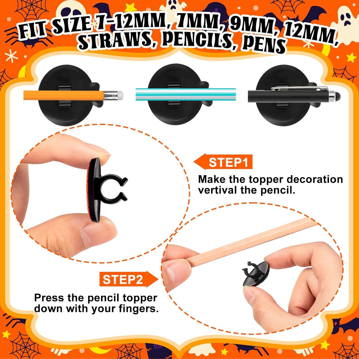 Clips de Lápiz de Halloween WDAHDHP - 50 Pcs Multicolor