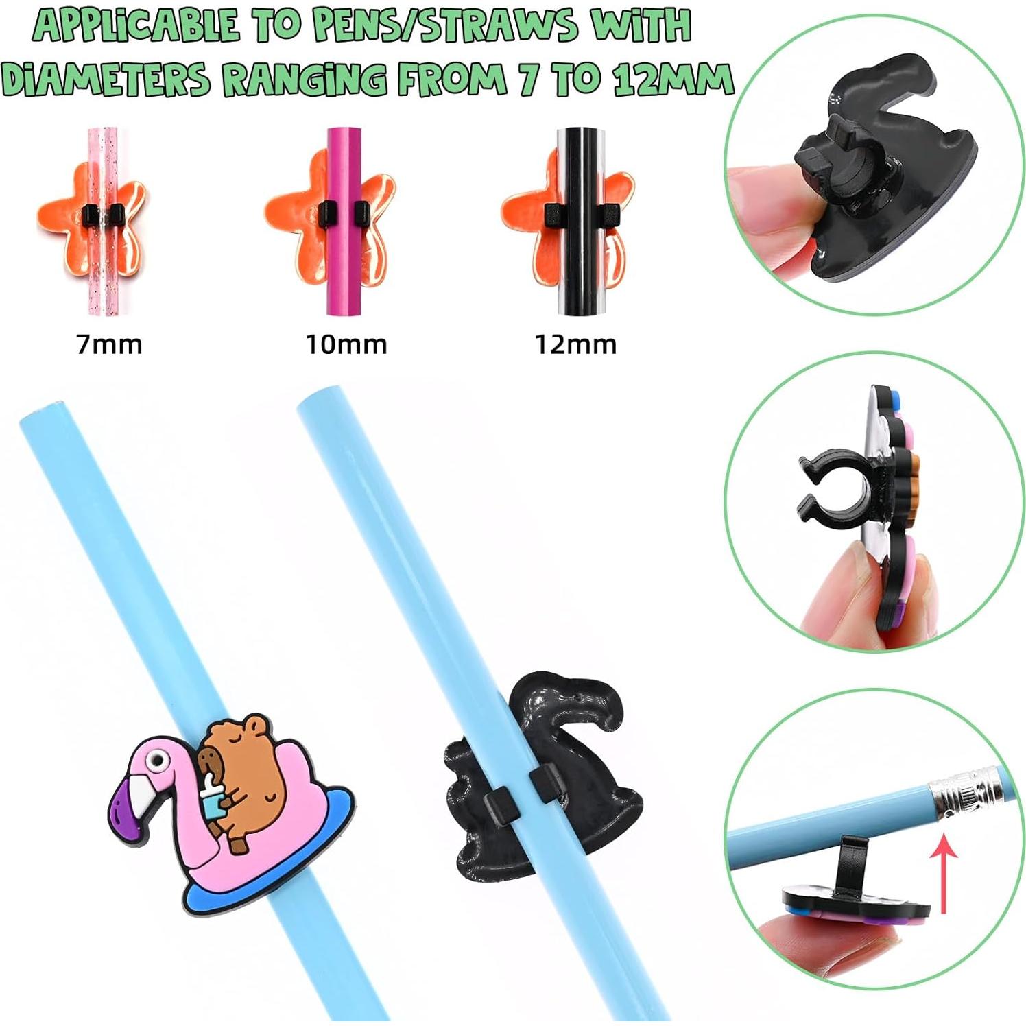 30 Adornos para Lápices PVC Ibuclein - Clips Aleatorios Divertidos