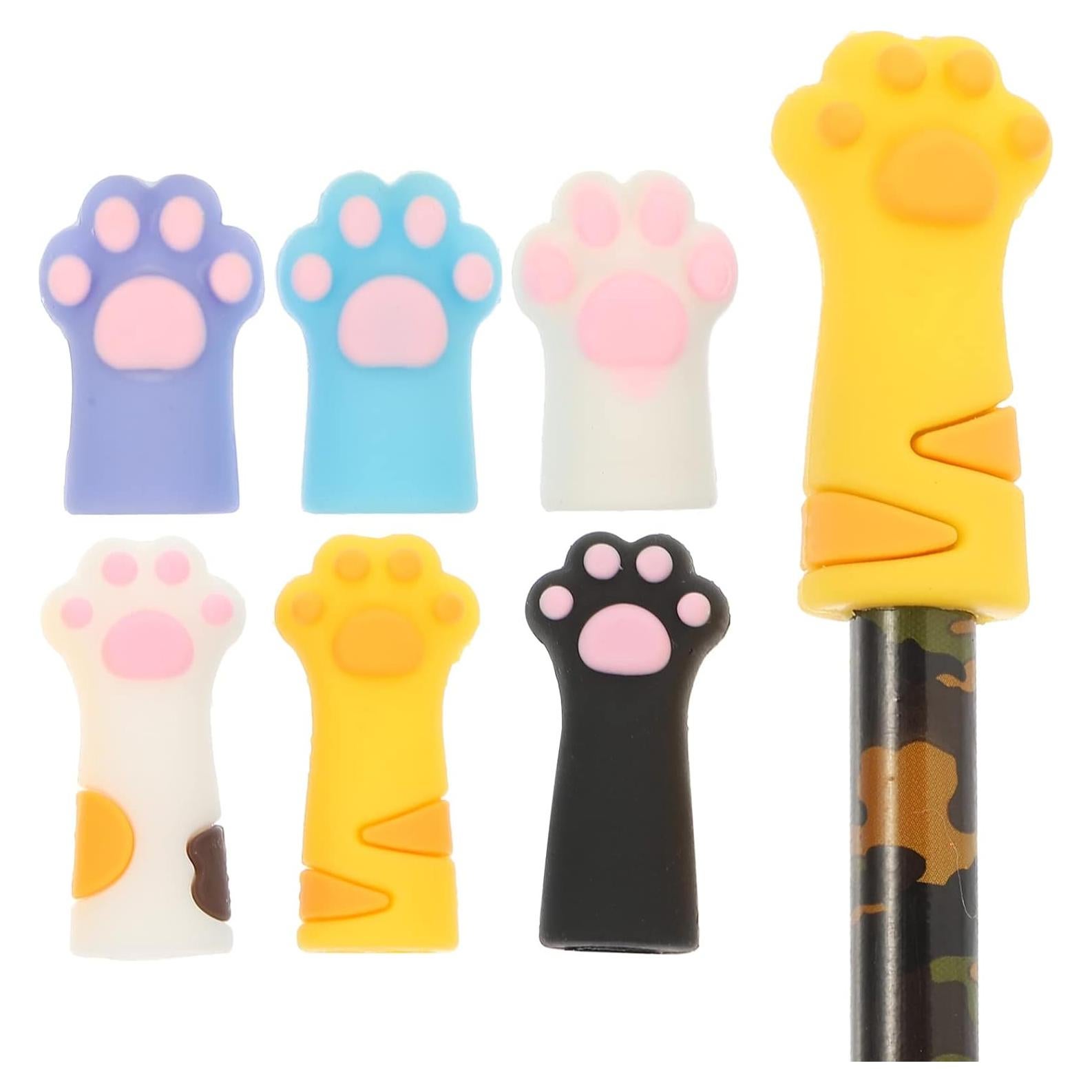 Toppers de Lápiz de Patas de Gato SAFIGLE - 6 Piezas Coloridas
