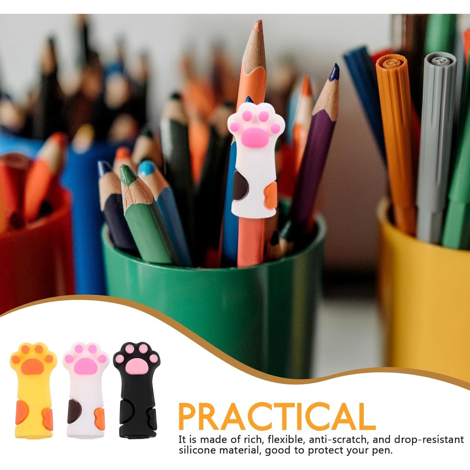 Toppers de Lápiz de Patas de Gato SAFIGLE - 6 Piezas Coloridas