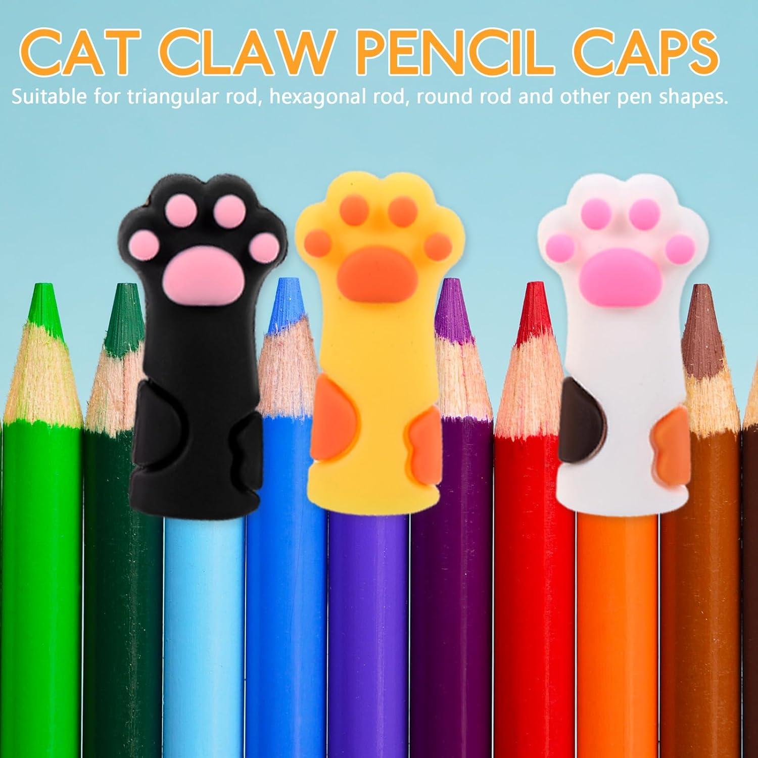 Toppers de Lápiz de Patas de Gato SAFIGLE - 6 Piezas Coloridas