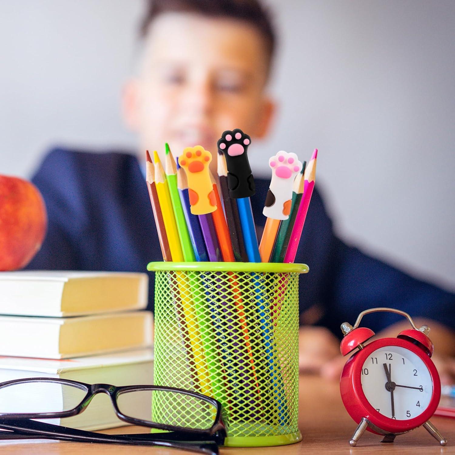 Toppers de Lápiz de Patas de Gato SAFIGLE - 6 Piezas Coloridas