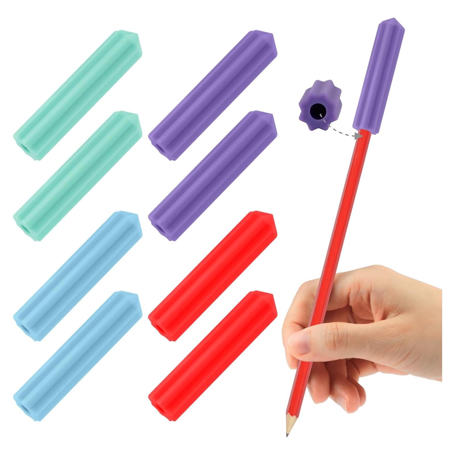 Toppers de Lápiz Sensoriales de Silicona - Set de 8 Paquetes