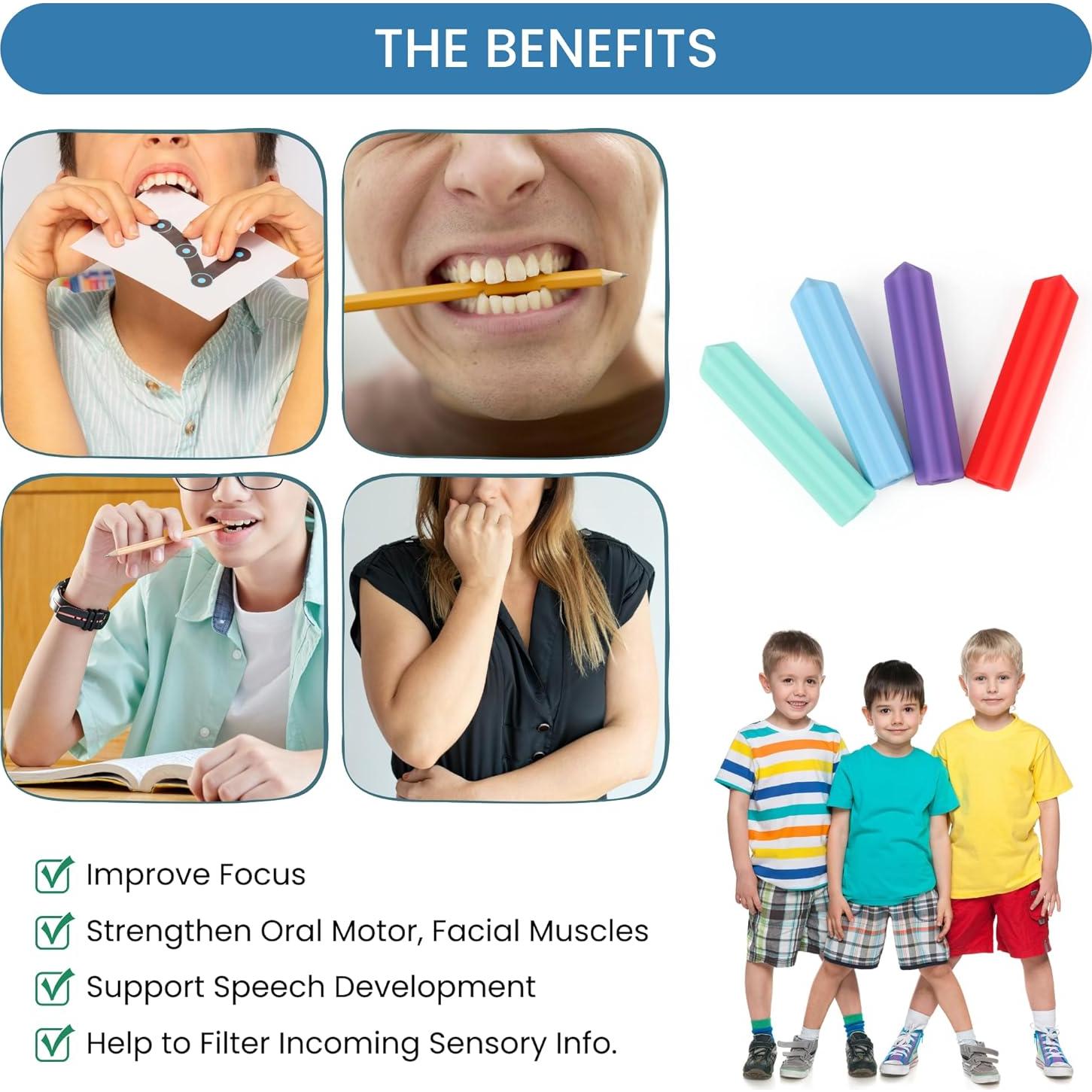 Toppers de Lápiz Sensoriales de Silicona - Set de 8 Paquetes