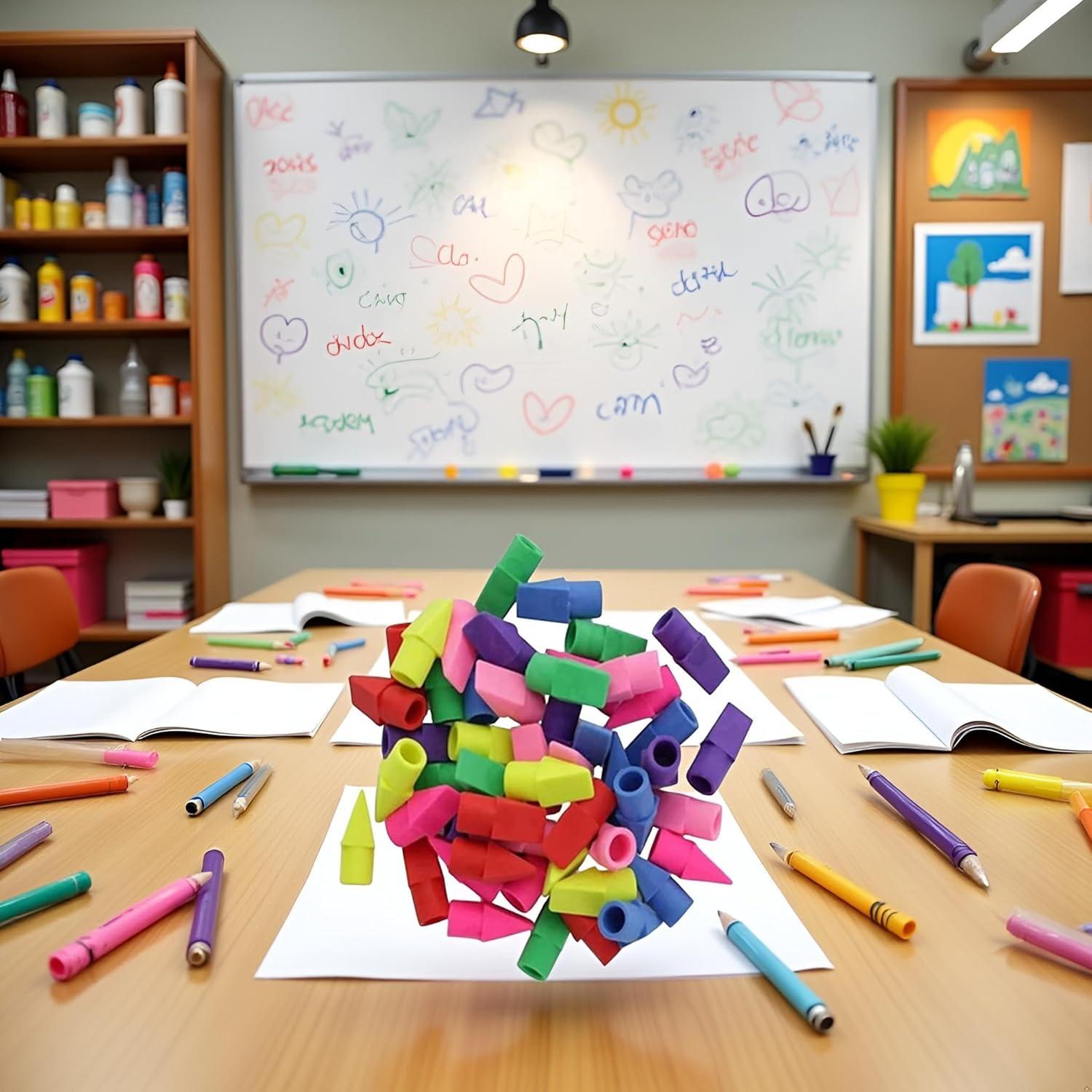 10 Borradores de Colores Múltiples YuanHolumid Forma Manzana