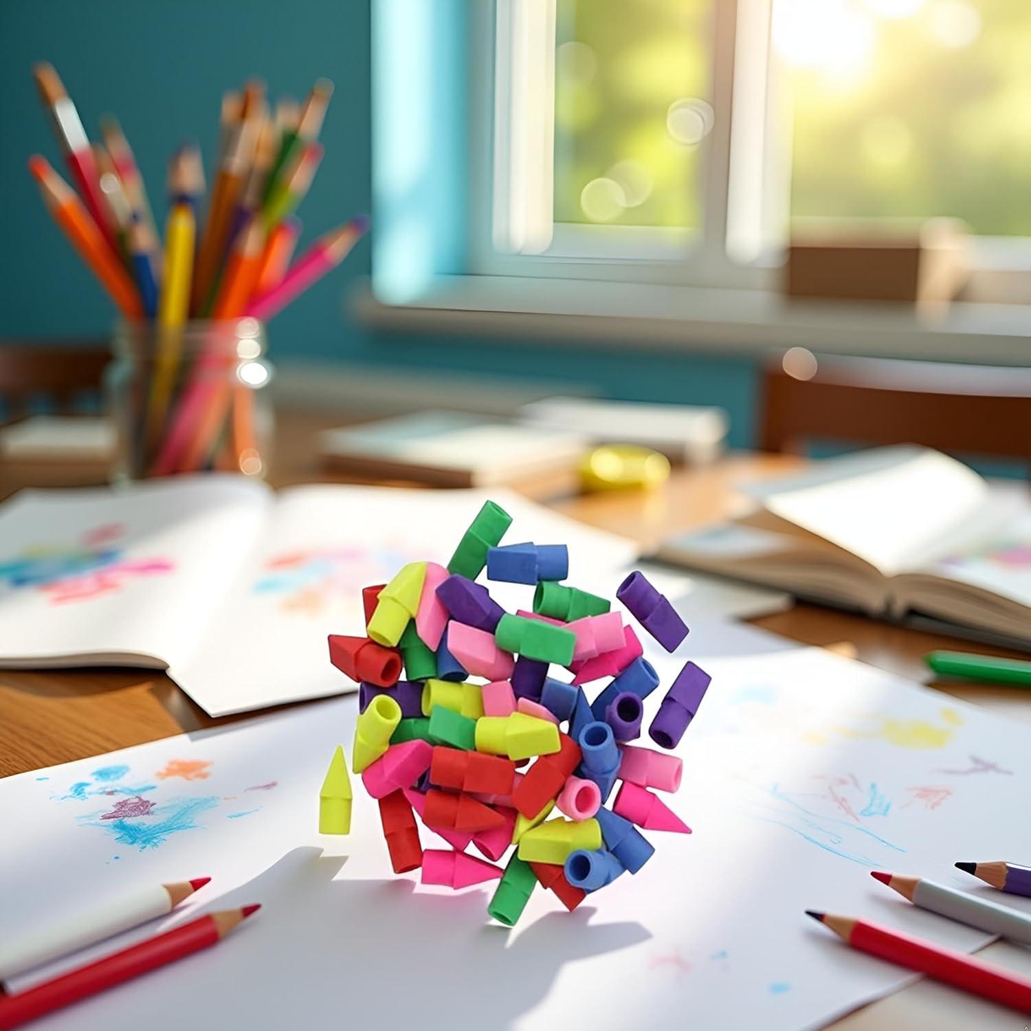 10 Borradores de Colores Múltiples YuanHolumid Forma Manzana