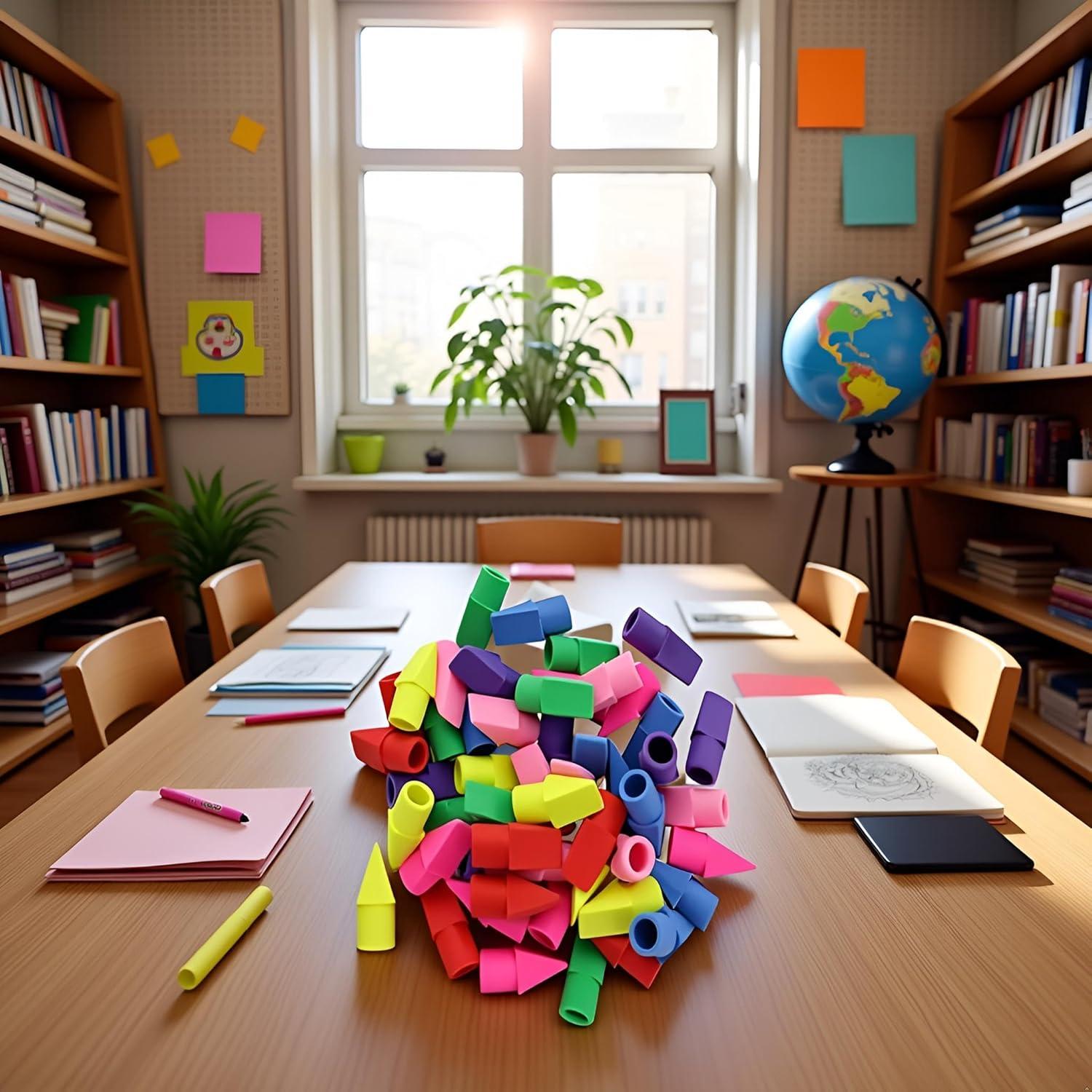 10 Borradores de Colores Múltiples YuanHolumid Forma Manzana