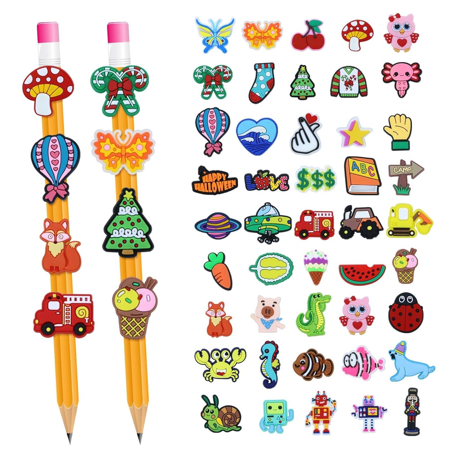 Juego de 50 Clips de Lápiz de Caricatura WYOMER Multicolor