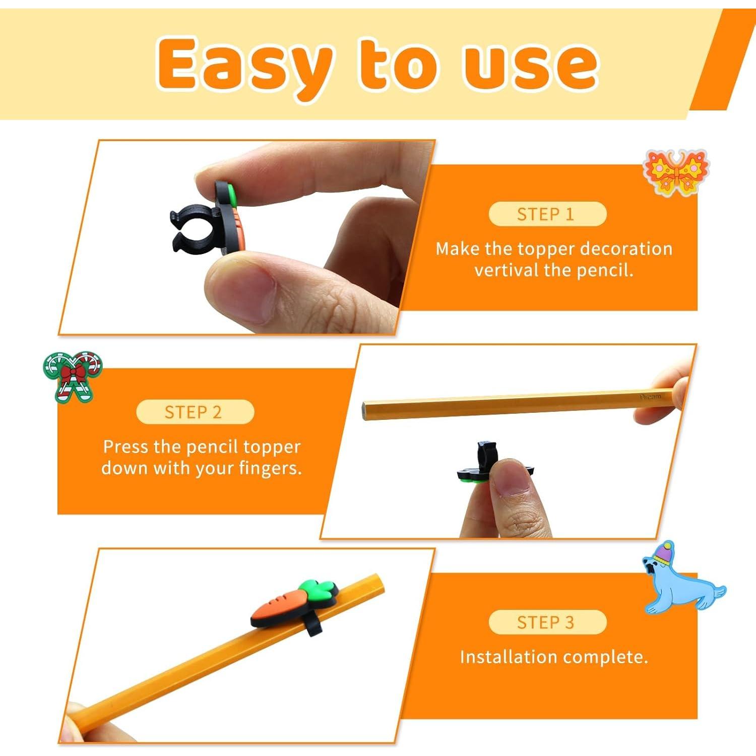 Juego de 50 Clips de Lápiz de Caricatura WYOMER Multicolor