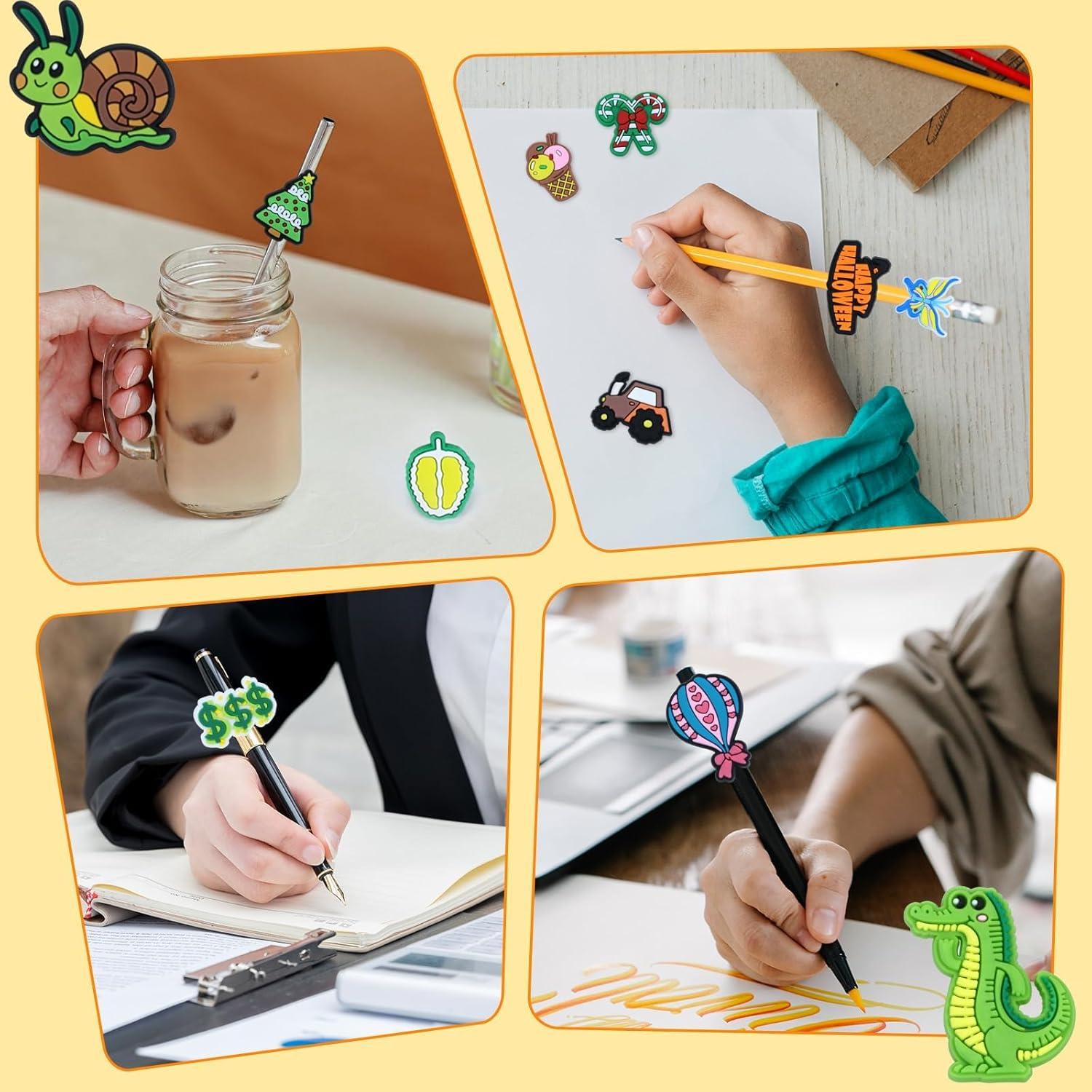 Juego de 50 Clips de Lápiz de Caricatura WYOMER Multicolor