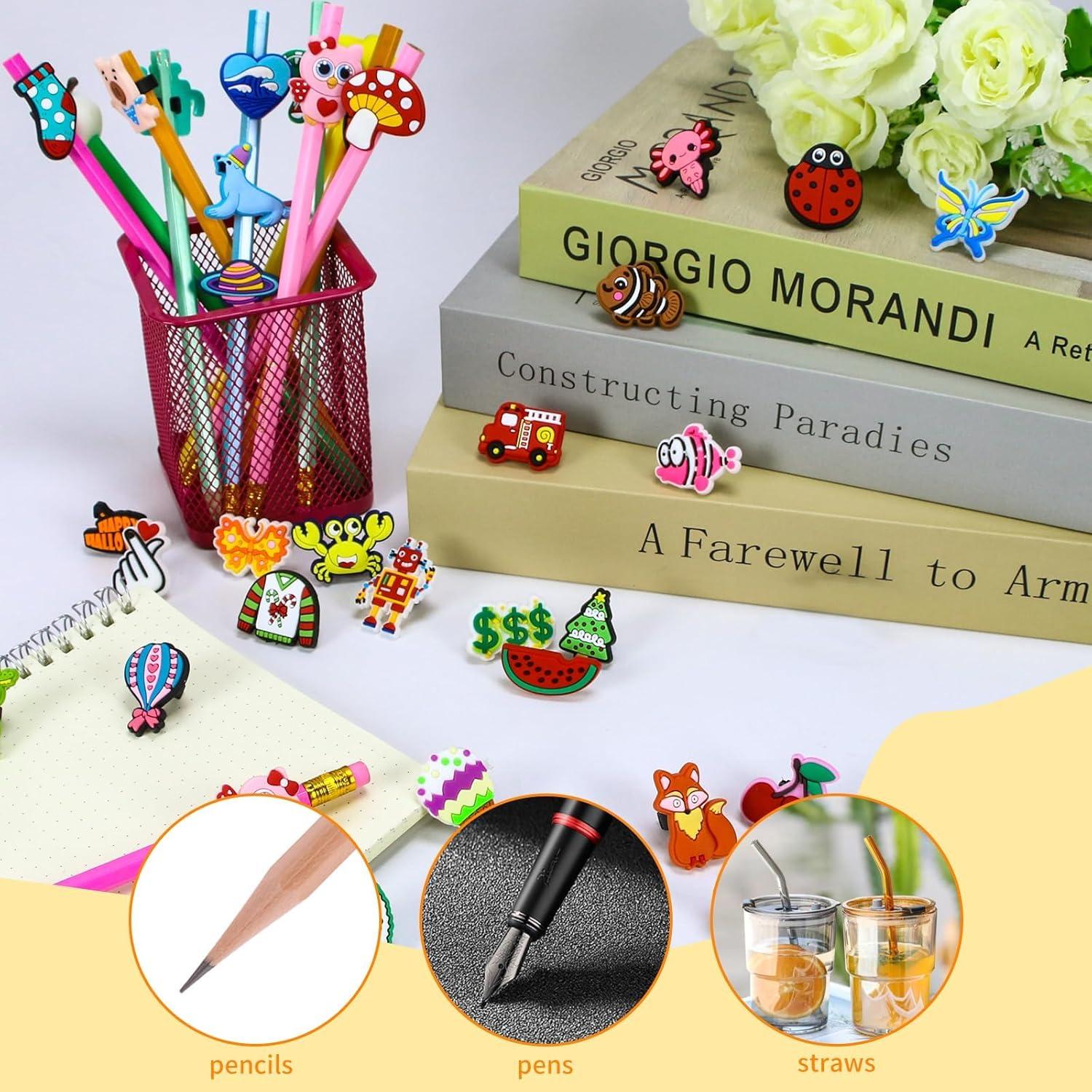 Juego de 50 Clips de Lápiz de Caricatura WYOMER Multicolor