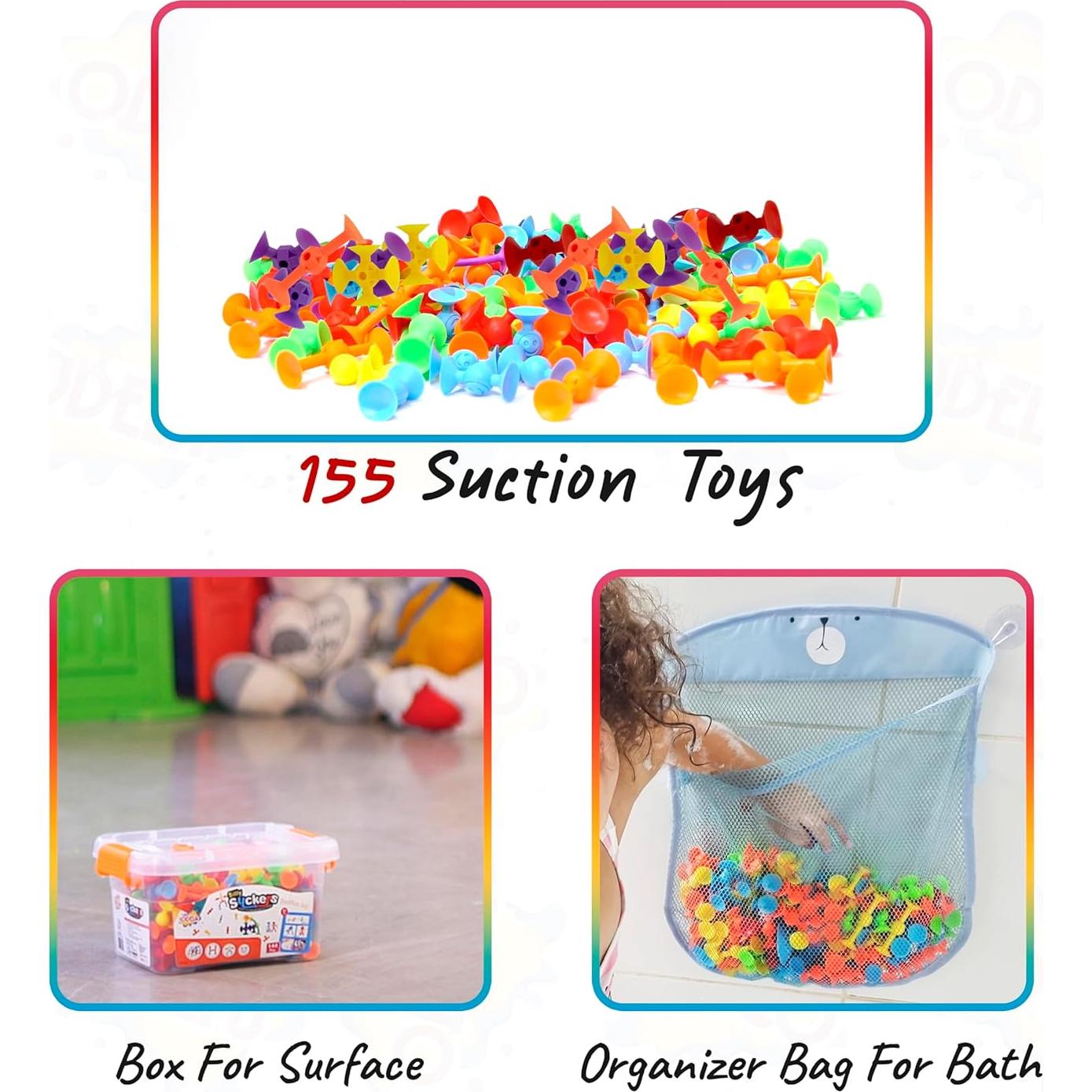 Juguetes de Succión ODELA Genius Suckers 155 Piezas - Set Interactivo