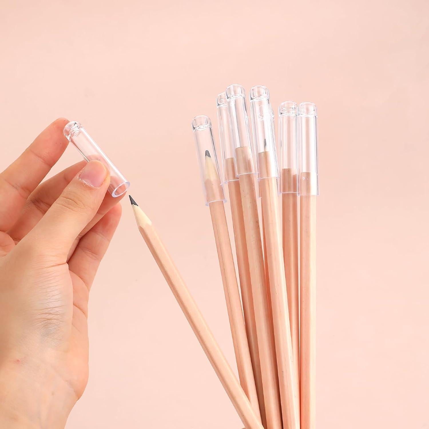 Tapa de Lápiz de Plástico Vin Beauty - 24 Pcs Transparente