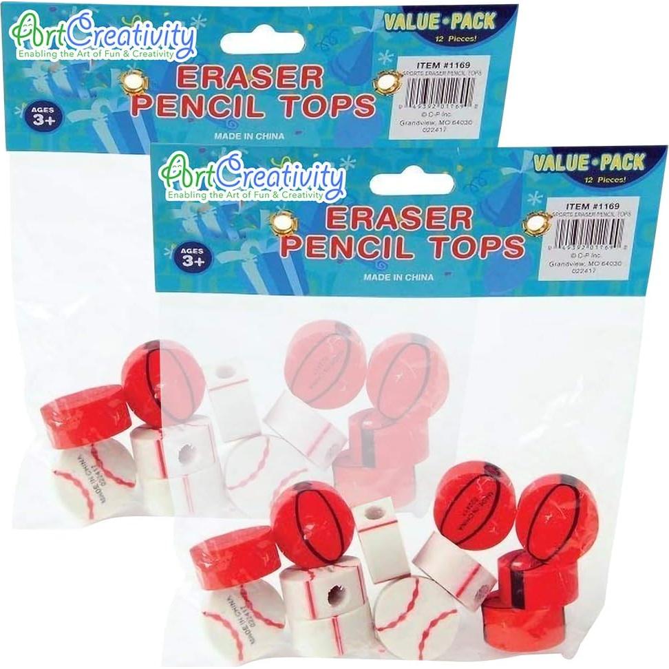 Gomas de Borrar Deportivas ArtCreativity 24 Pcs - Pelotas