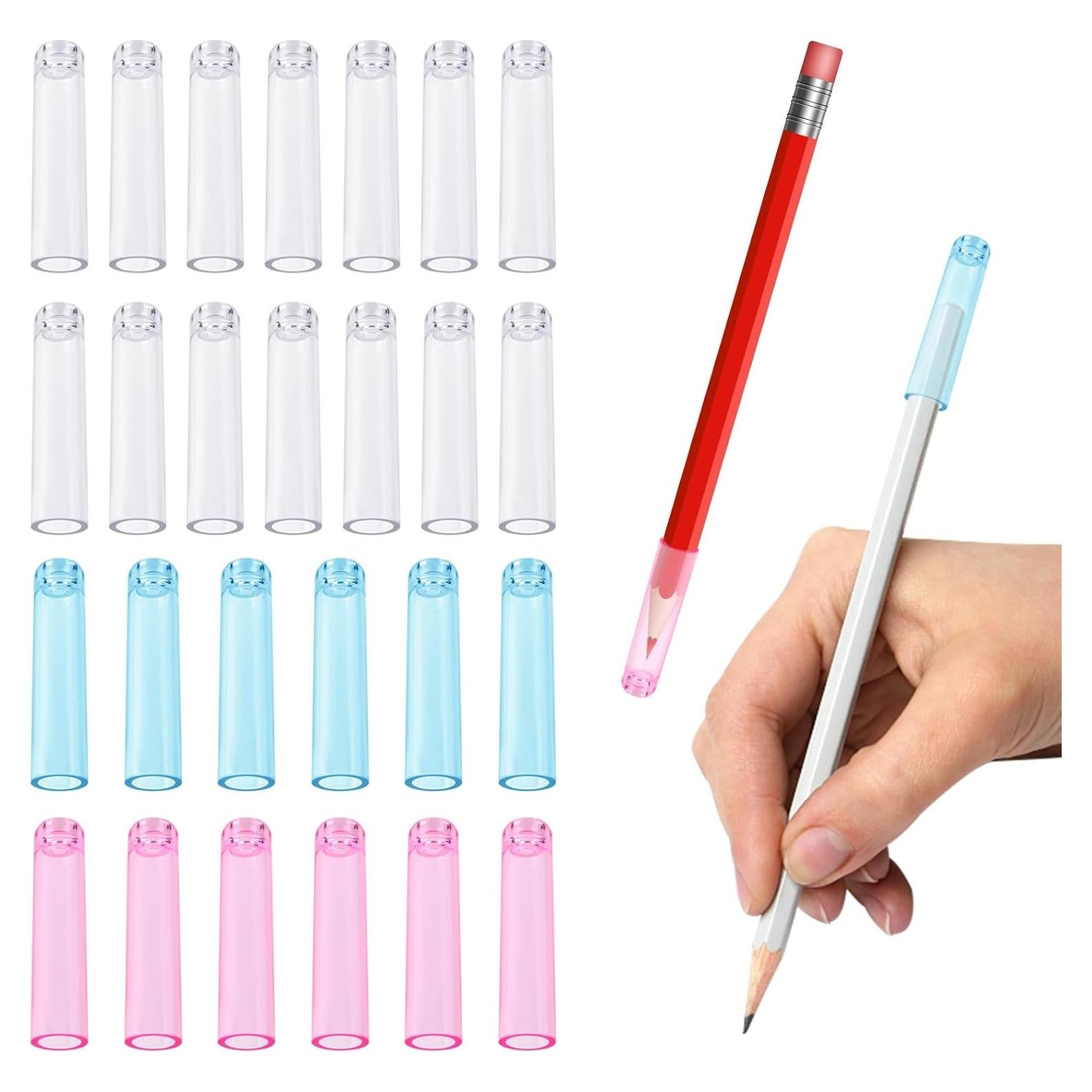 24 Tapas de Lápiz Maxqzin de Plástico Coloridas 45x10mm