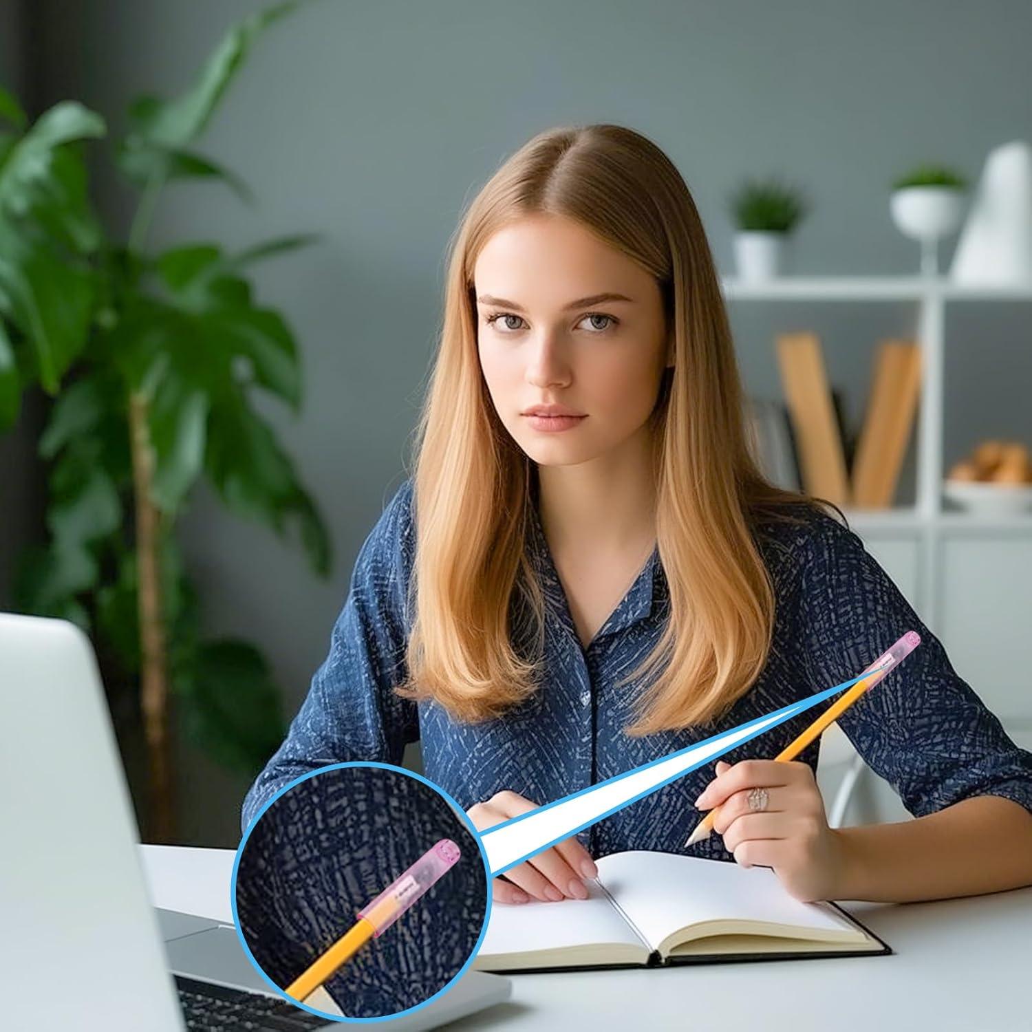 24 Tapas de Lápiz Maxqzin de Plástico Coloridas 45x10mm