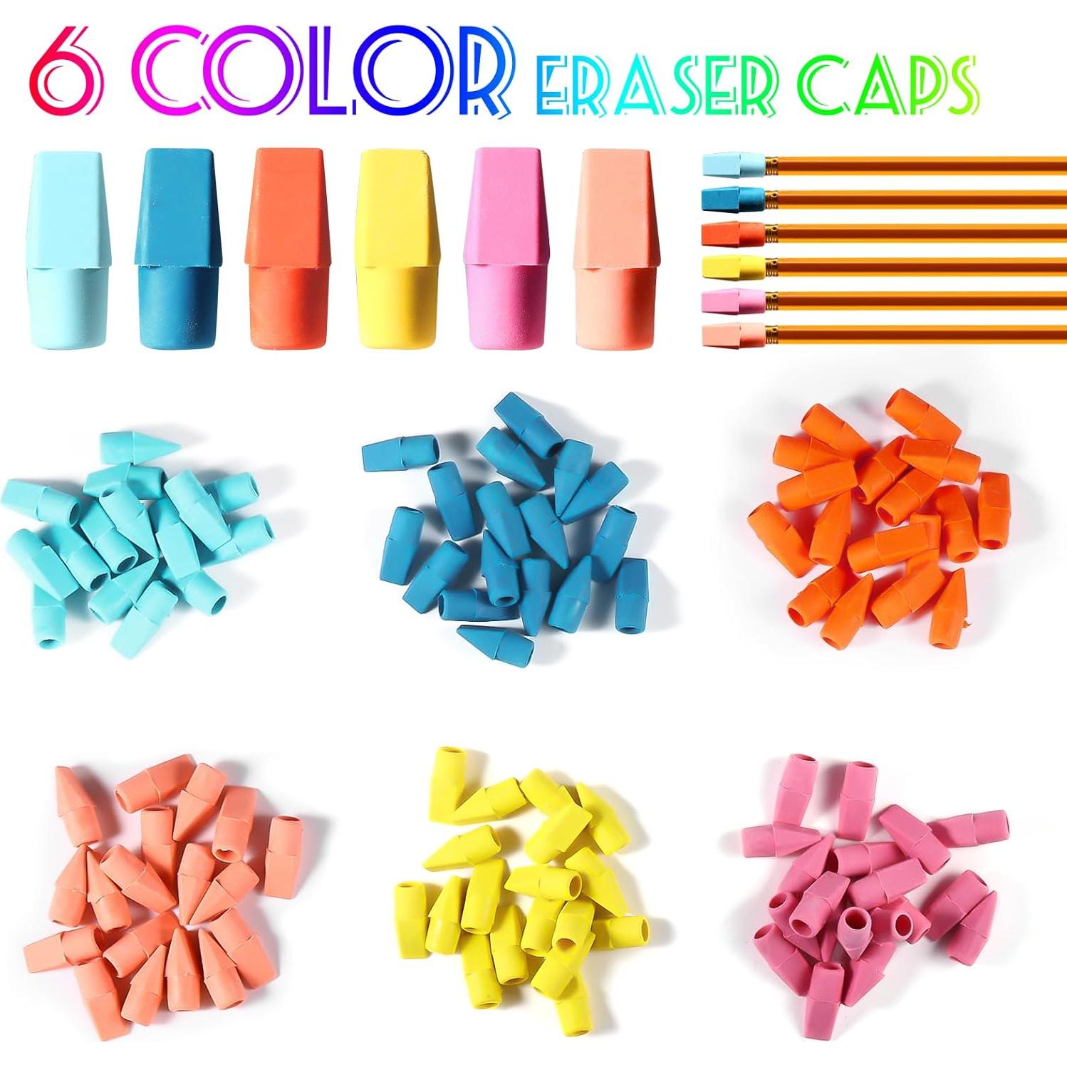 600 Borradores de Goma Quuhooki Multicolor para Lápices