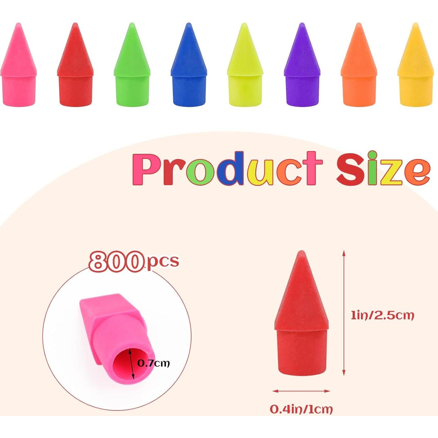 800 Gomas de Lápiz Fyess en Forma de Flecha Sin Látex
