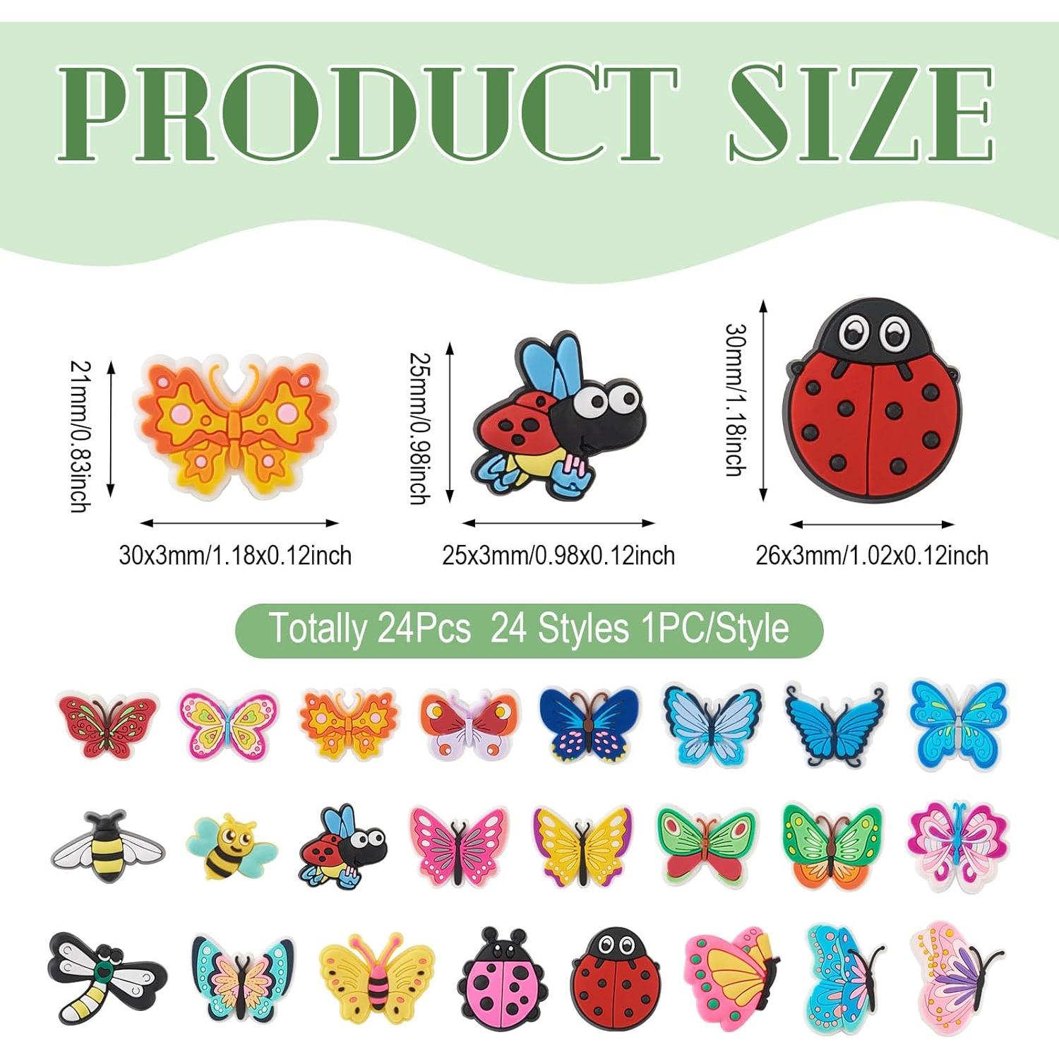 FASHEWELRY 24 Piezas Adornos de Lápiz de Plástico Coloridos