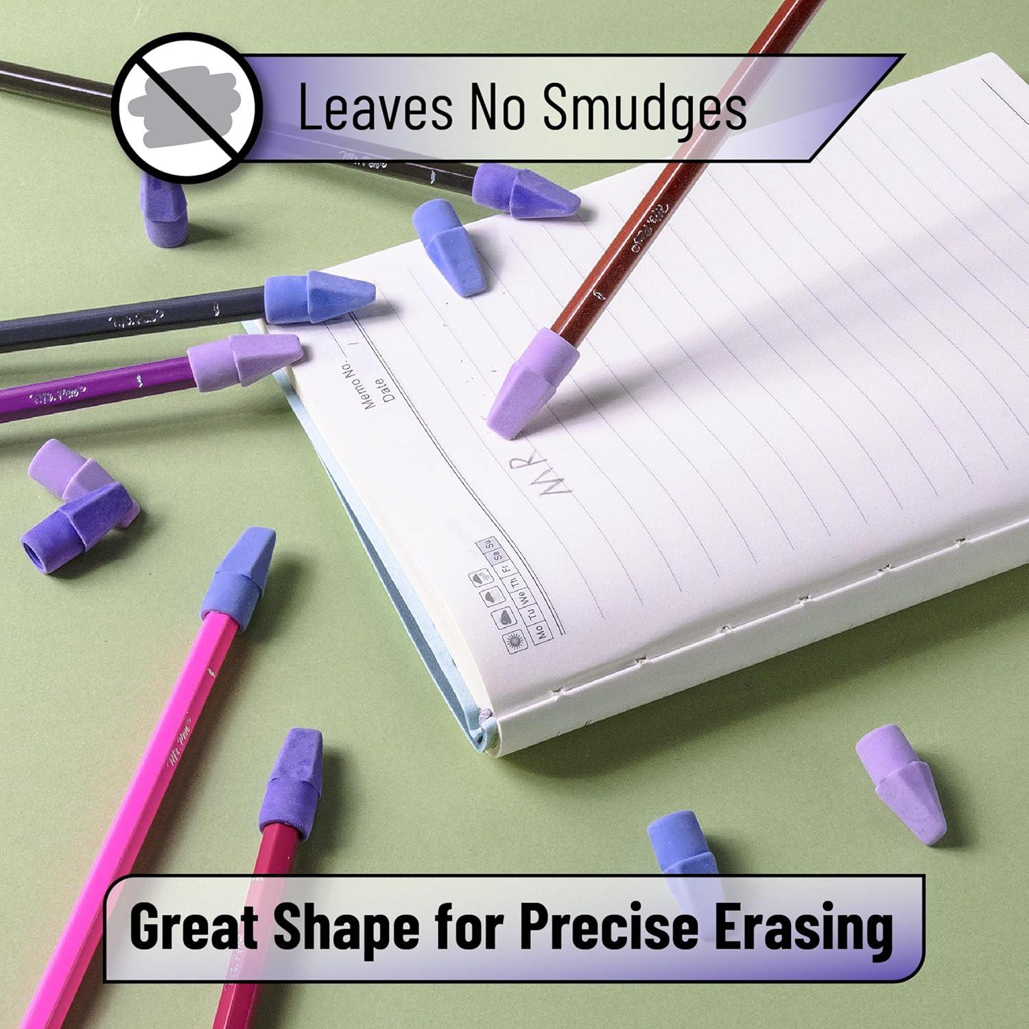 Gomas de Borrar Mr. Pen, Paquete de 30, Sin Látex, Coloridas