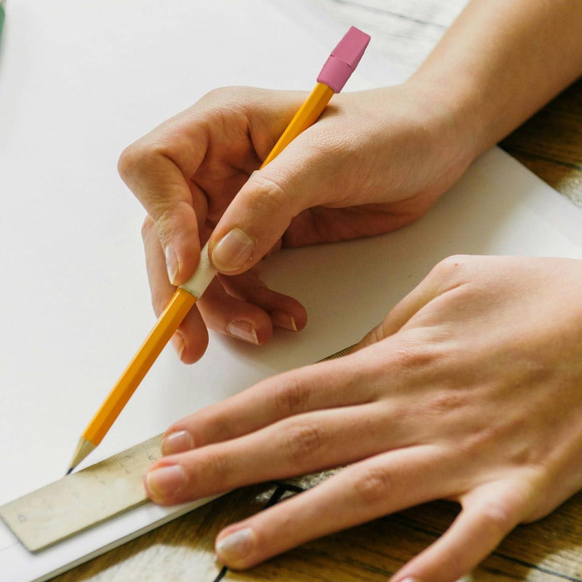 40 Borradores de Goma Rosa KVZVK para Lápiz - Tapas Cuña