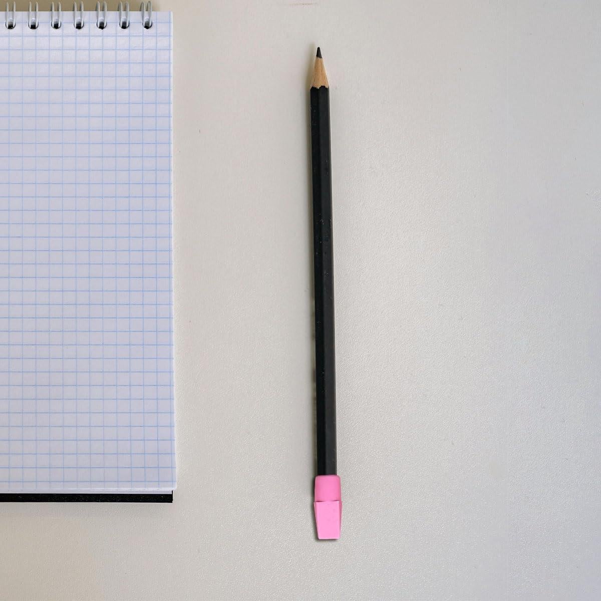 40 Borradores de Goma Rosa KVZVK para Lápiz - Tapas Cuña