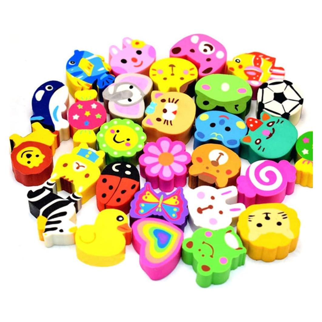 Paquete de 30 Gomas de Borrar Animales DOYIFun 3.8x3.0 cm