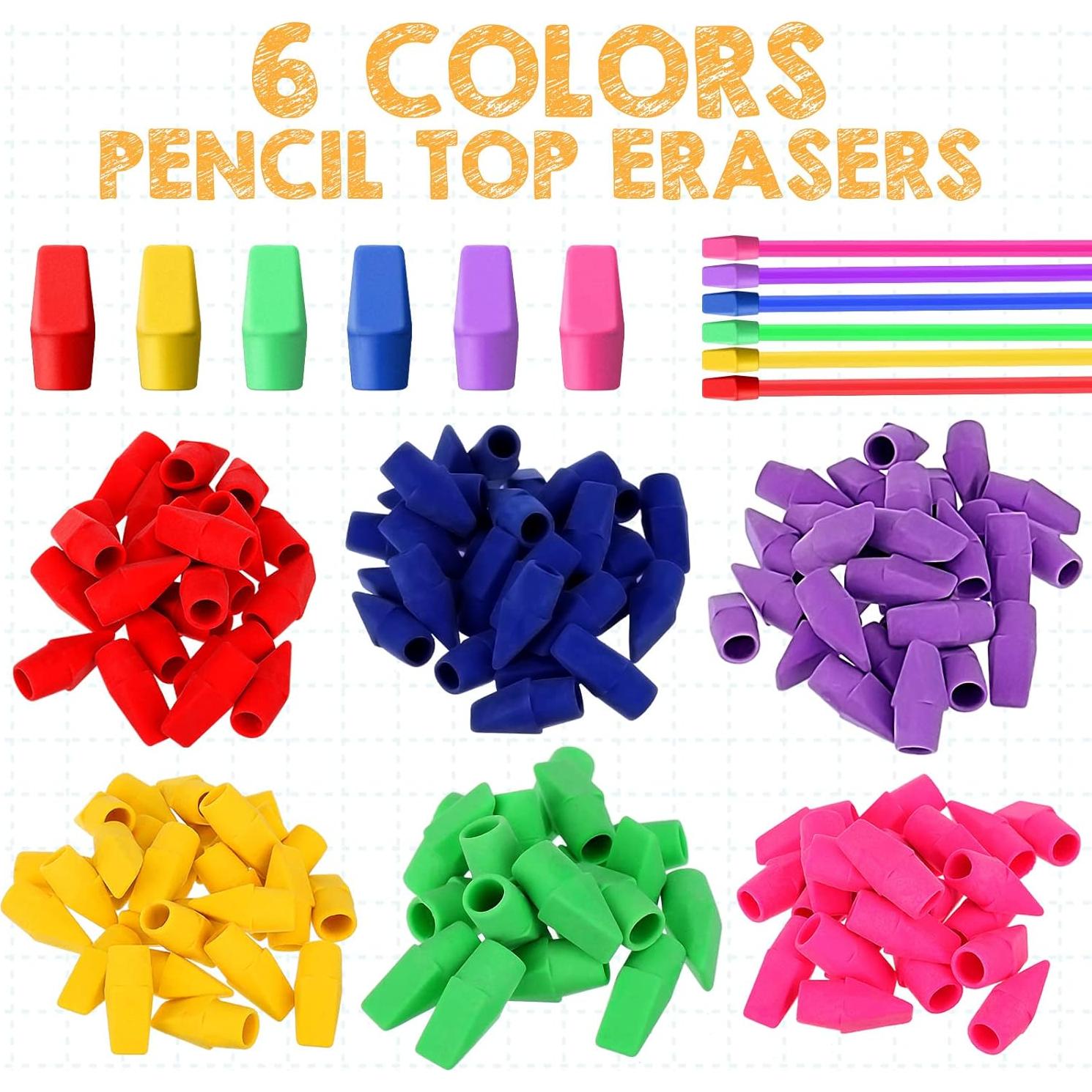 Fainne 1000 Pcs Borradores de Lápiz Sin Látex Coloridos