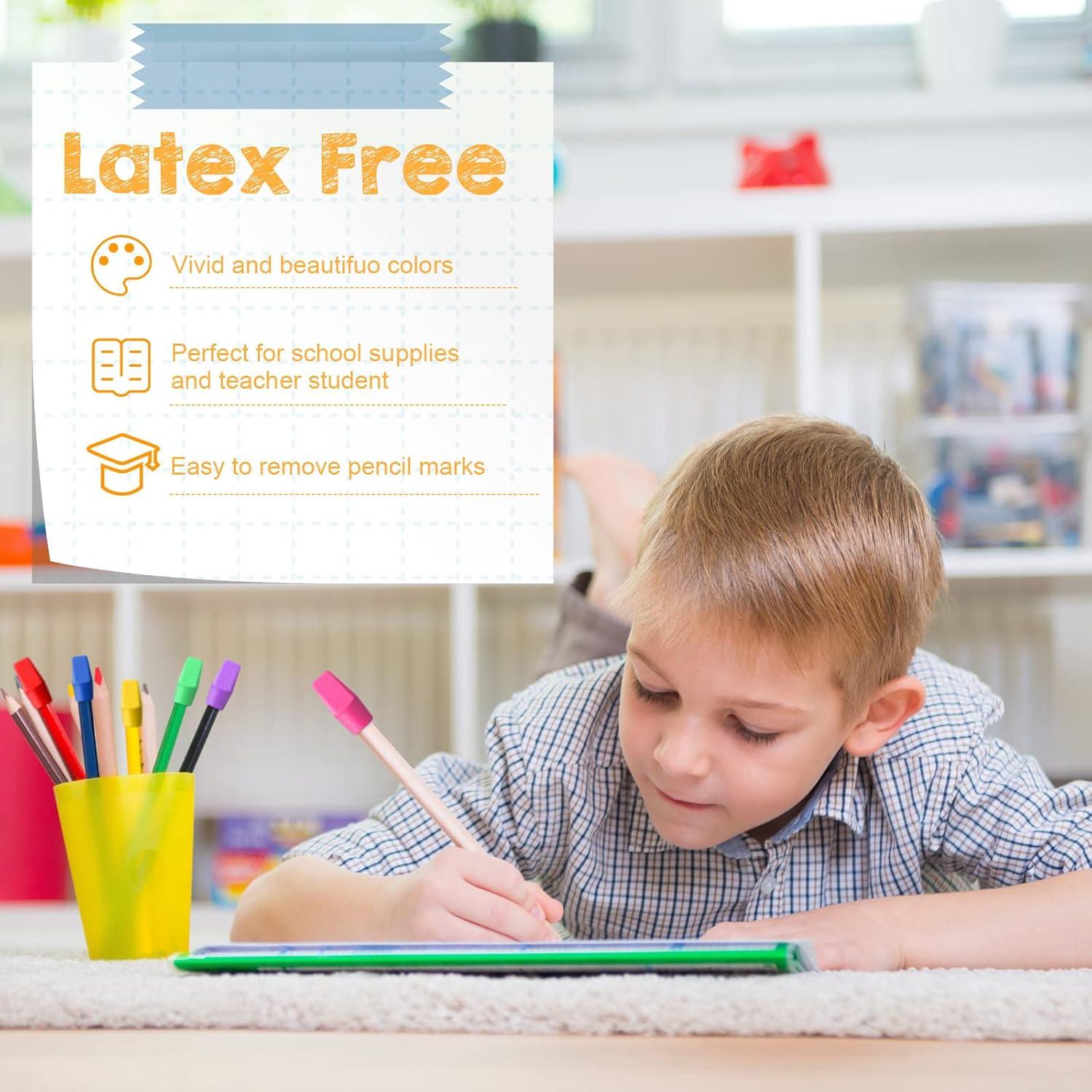 Fainne 1000 Pcs Borradores de Lápiz Sin Látex Coloridos