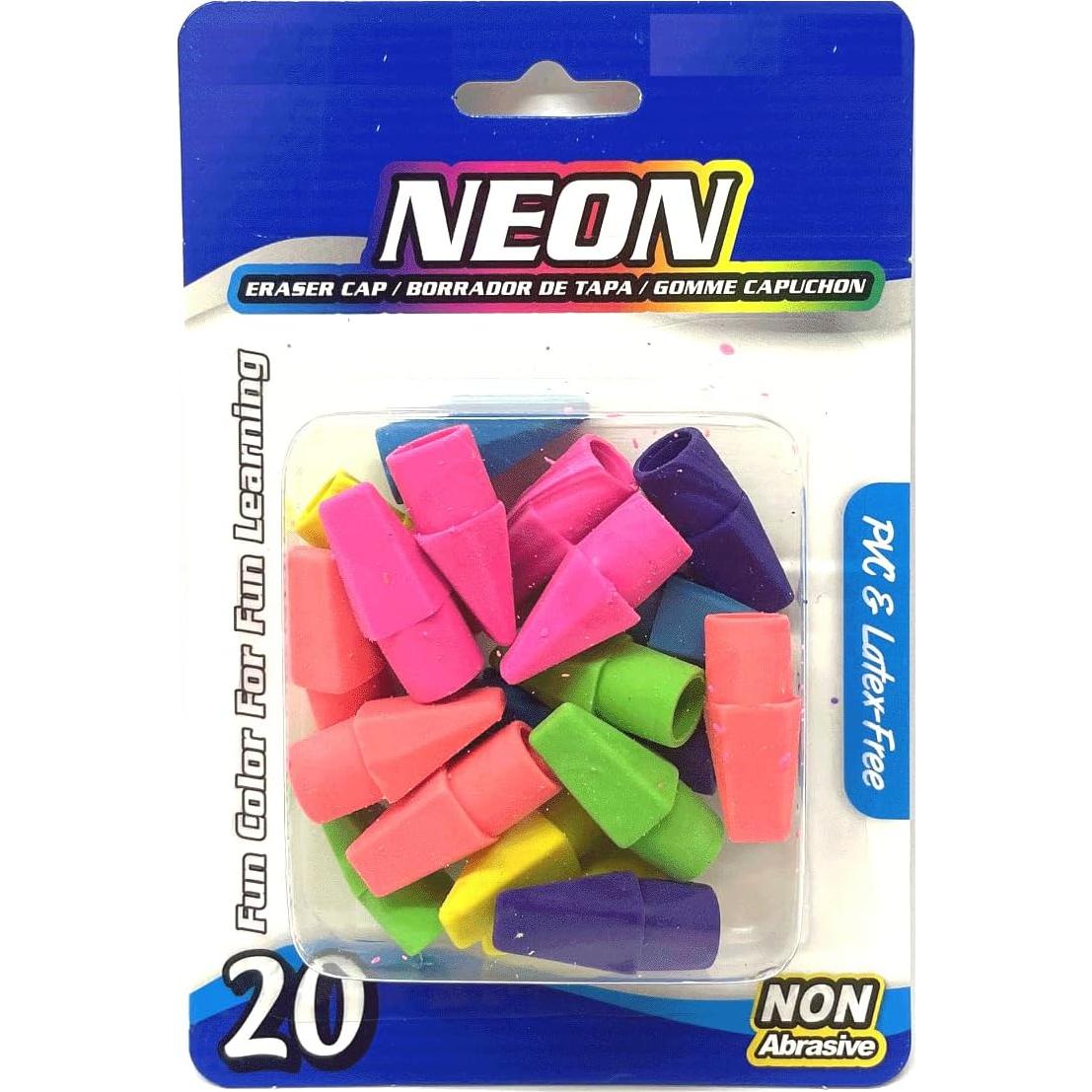Paquete de 20 Gomas de Borrar Neón THE UM24 Sin Látex