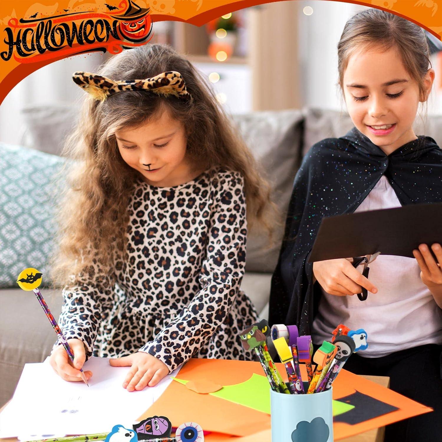 Lápices de Halloween Yexiya con Borrador - 12 Pcs Decorativos