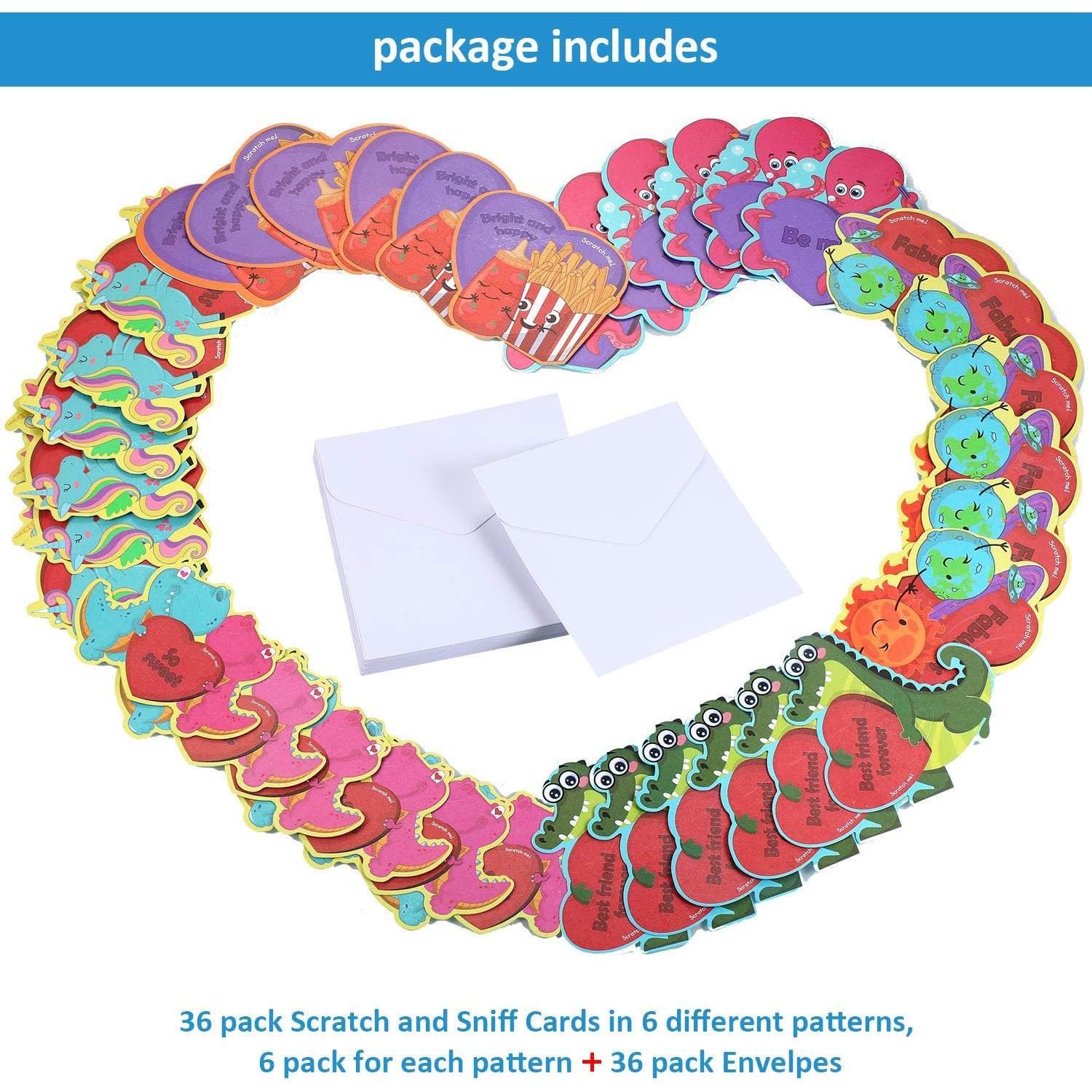 36 Tarjetas Rascables San Valentín Outus con Aromas Únicos