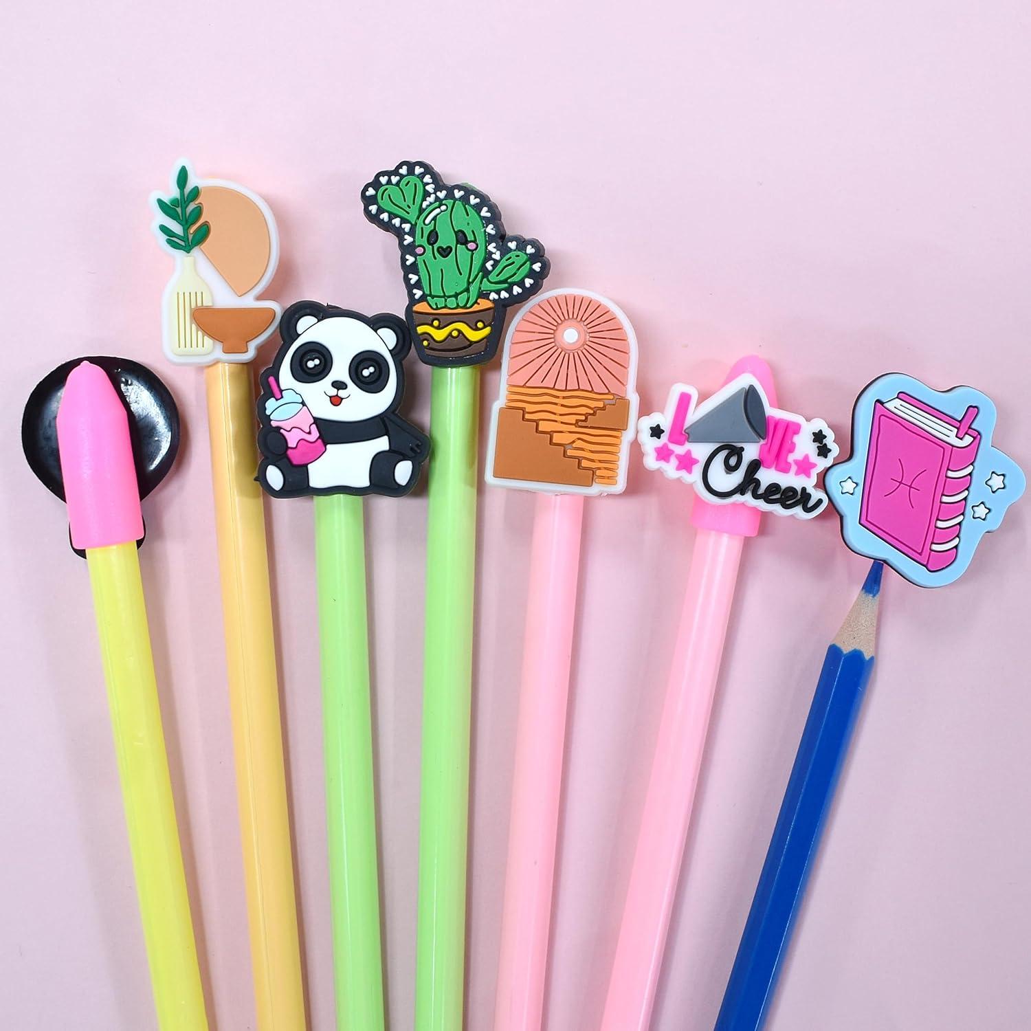 200 Tapas de Lápiz PVC XHAOYEAHX - Decoración Escolar Variada