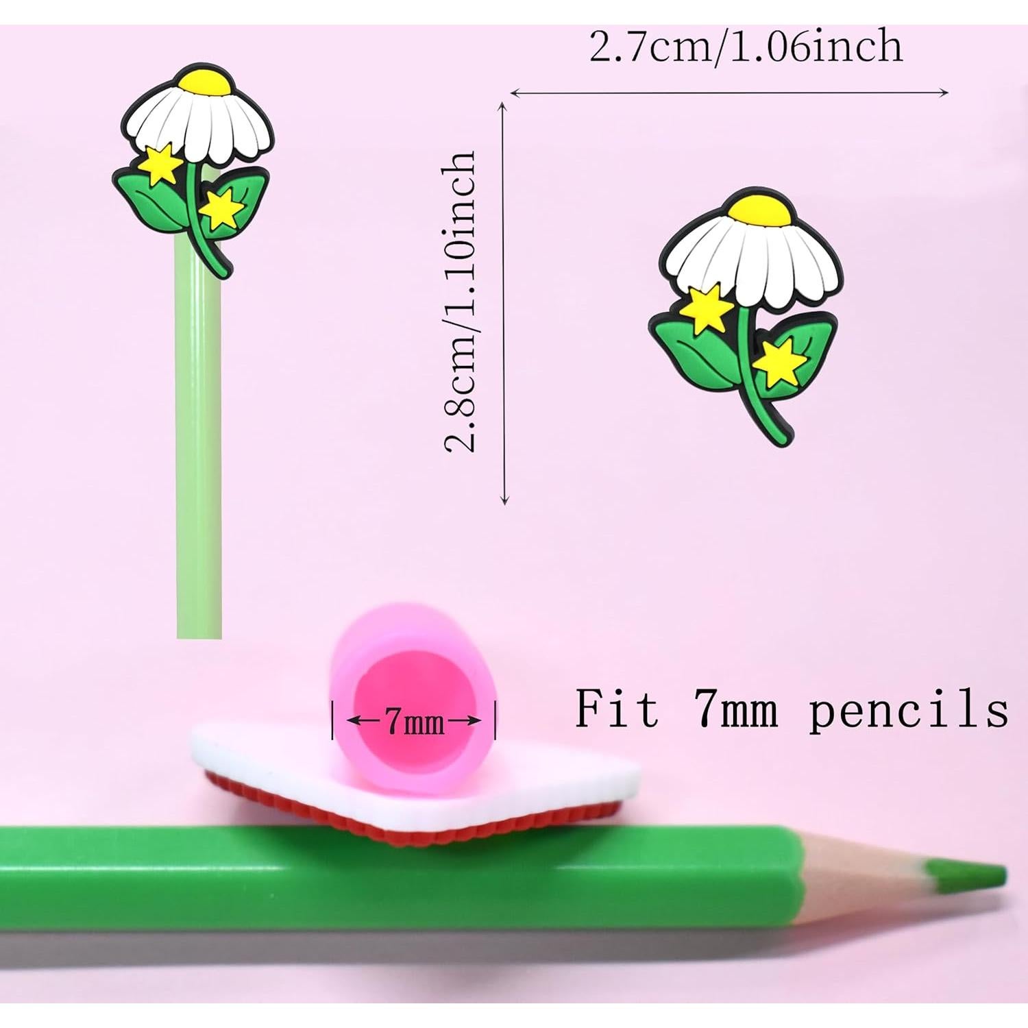 200 Tapas de Lápiz PVC XHAOYEAHX - Decoración Escolar Variada