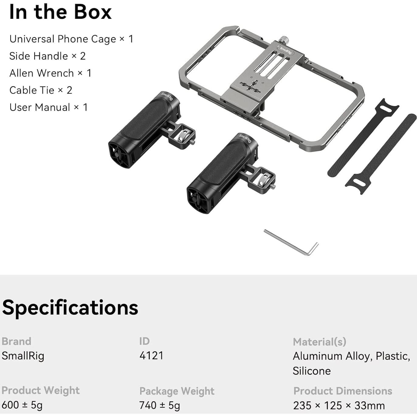 Jaula Universal para Teléfonos SmallRig 2791B con Mangos