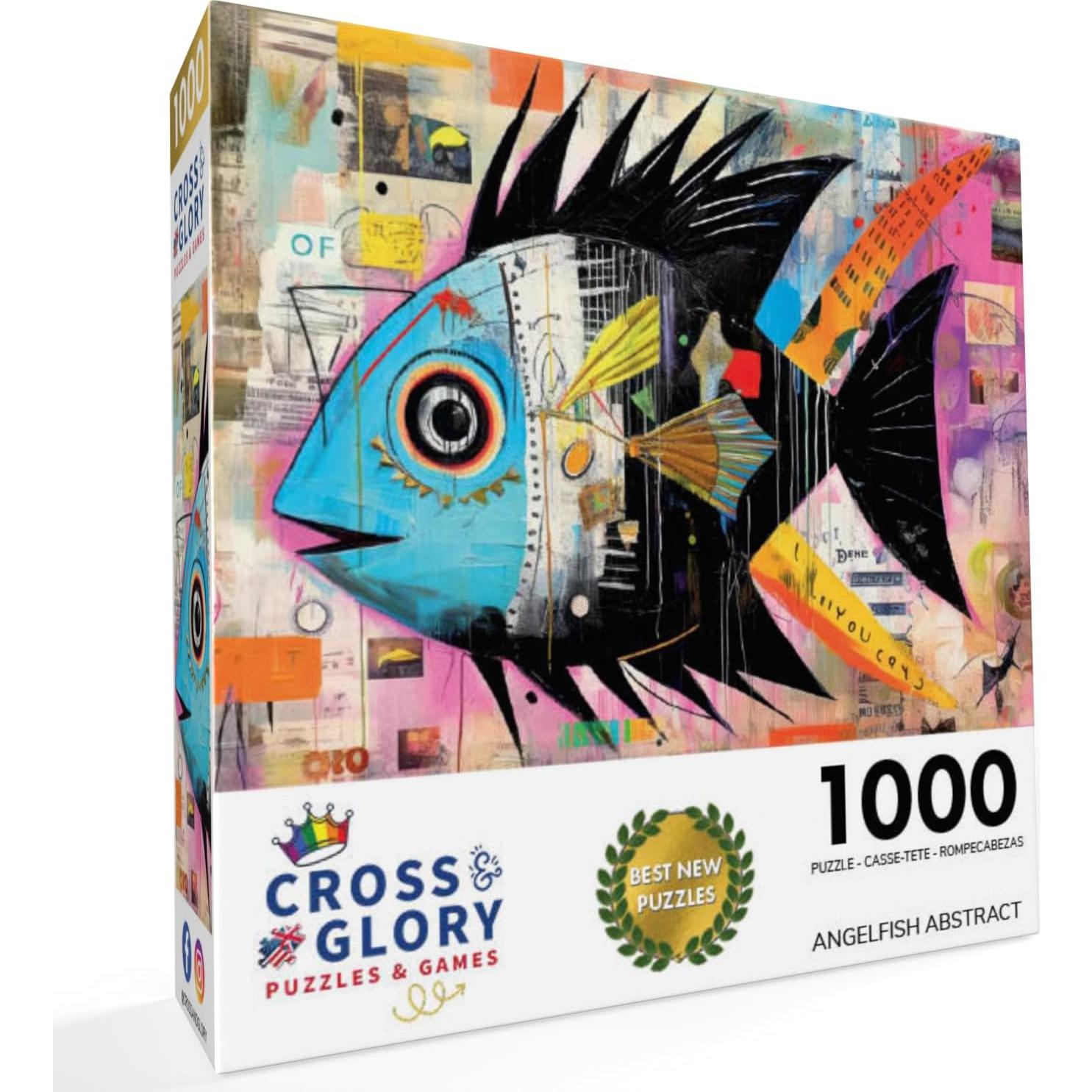 Rompecabezas 1000 Piezas Cross & Glory Pez Ángel Abstracto