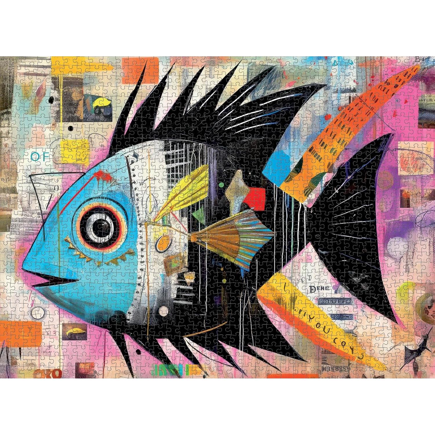 Rompecabezas 1000 Piezas Cross & Glory Pez Ángel Abstracto