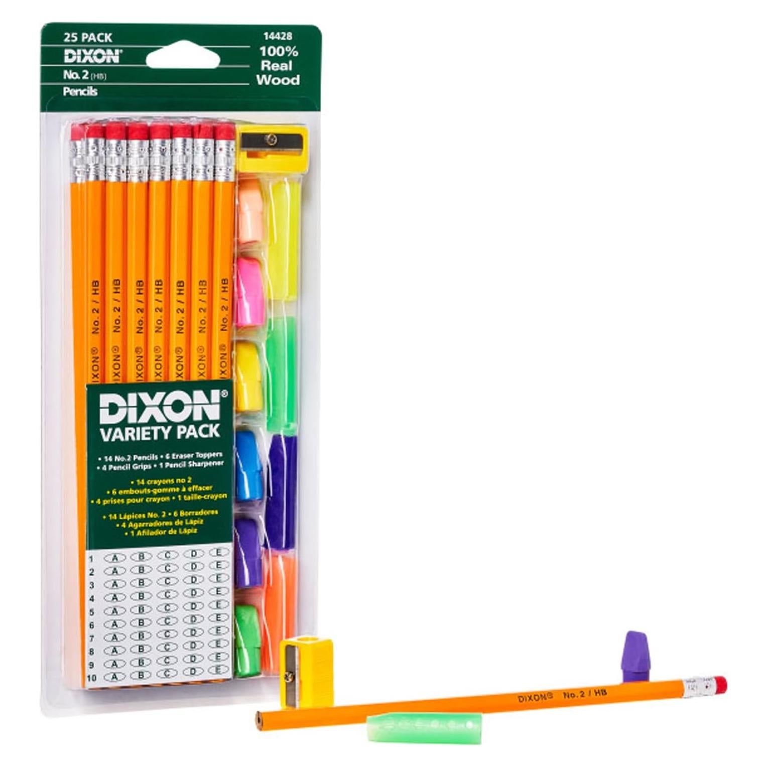 Set de Lápices Económicos Dixon 14 Piezas con Borradores