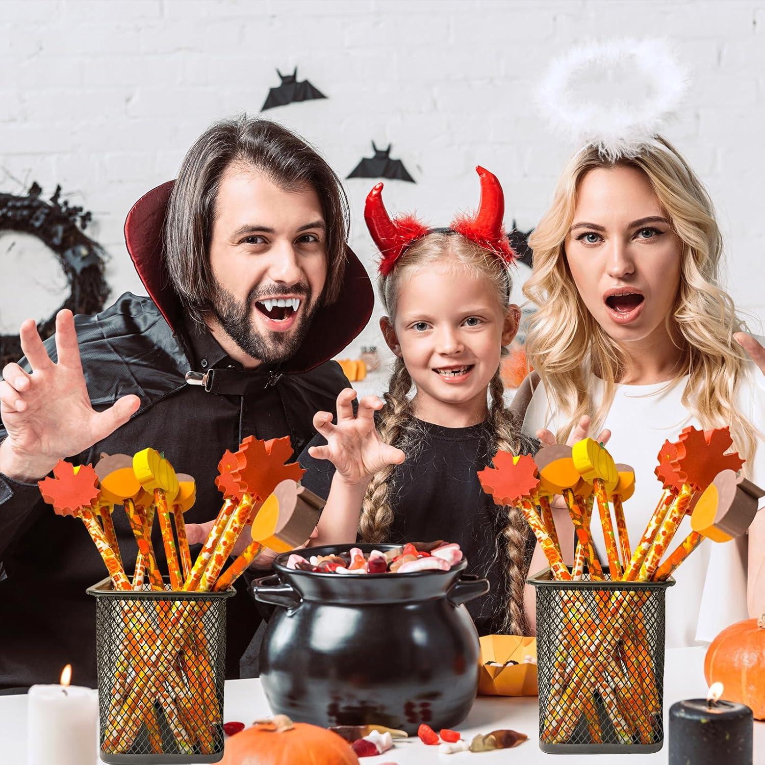 24 Lápices de Madera JXITON Otoño con Borradores Decorativos