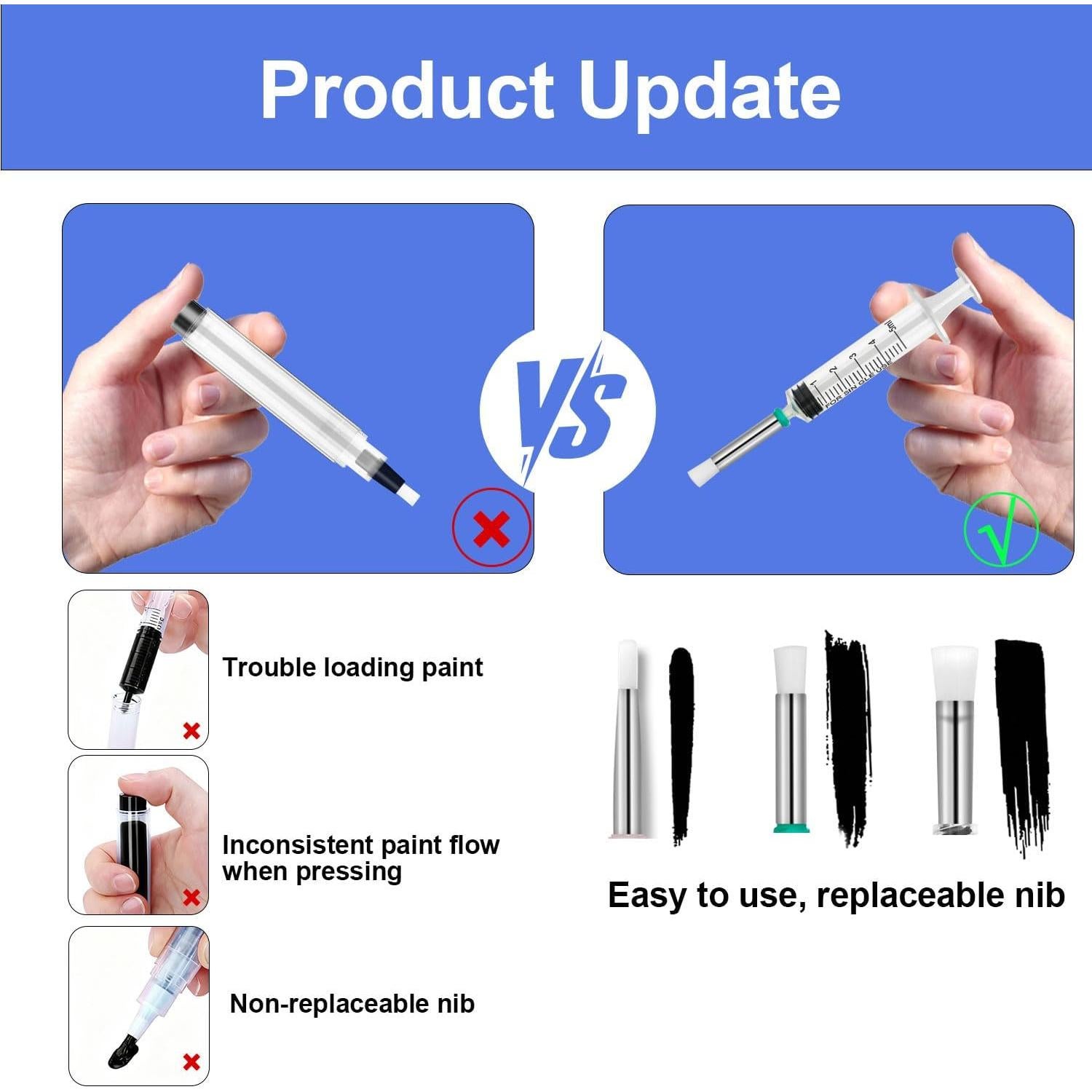 Paquete de 4 bolígrafos de pintura Anirun G1, 59g