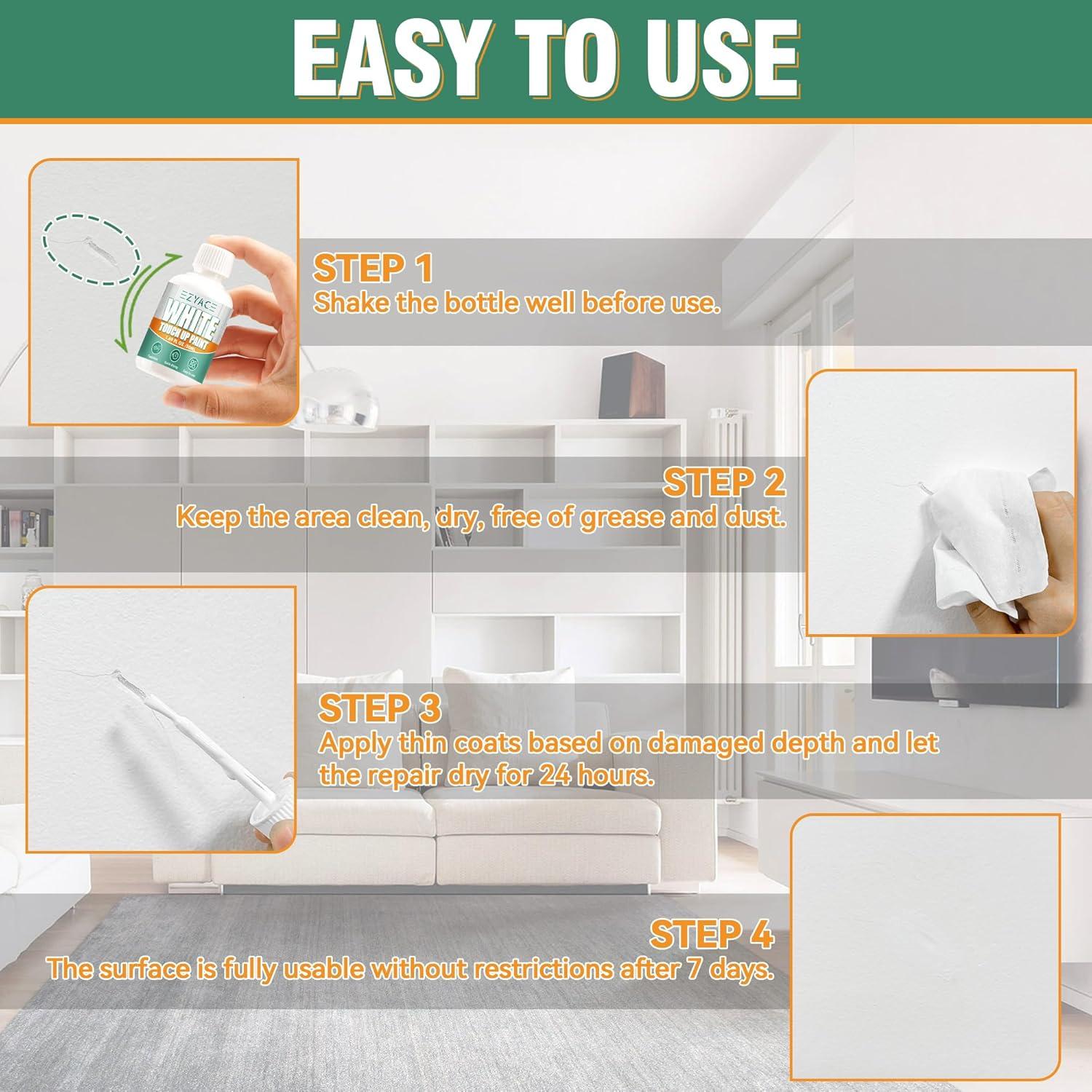 Pintura de Retoque EzyAce 50 ml Blanco Semibrillante Multiuso