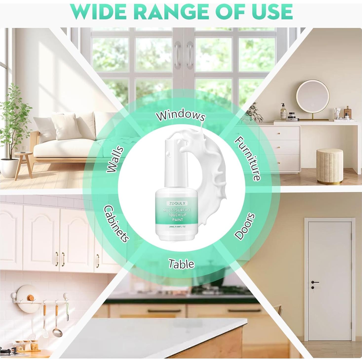 Pintura de Retoque Blanca ZDQULX 20ml Semi-Brillante