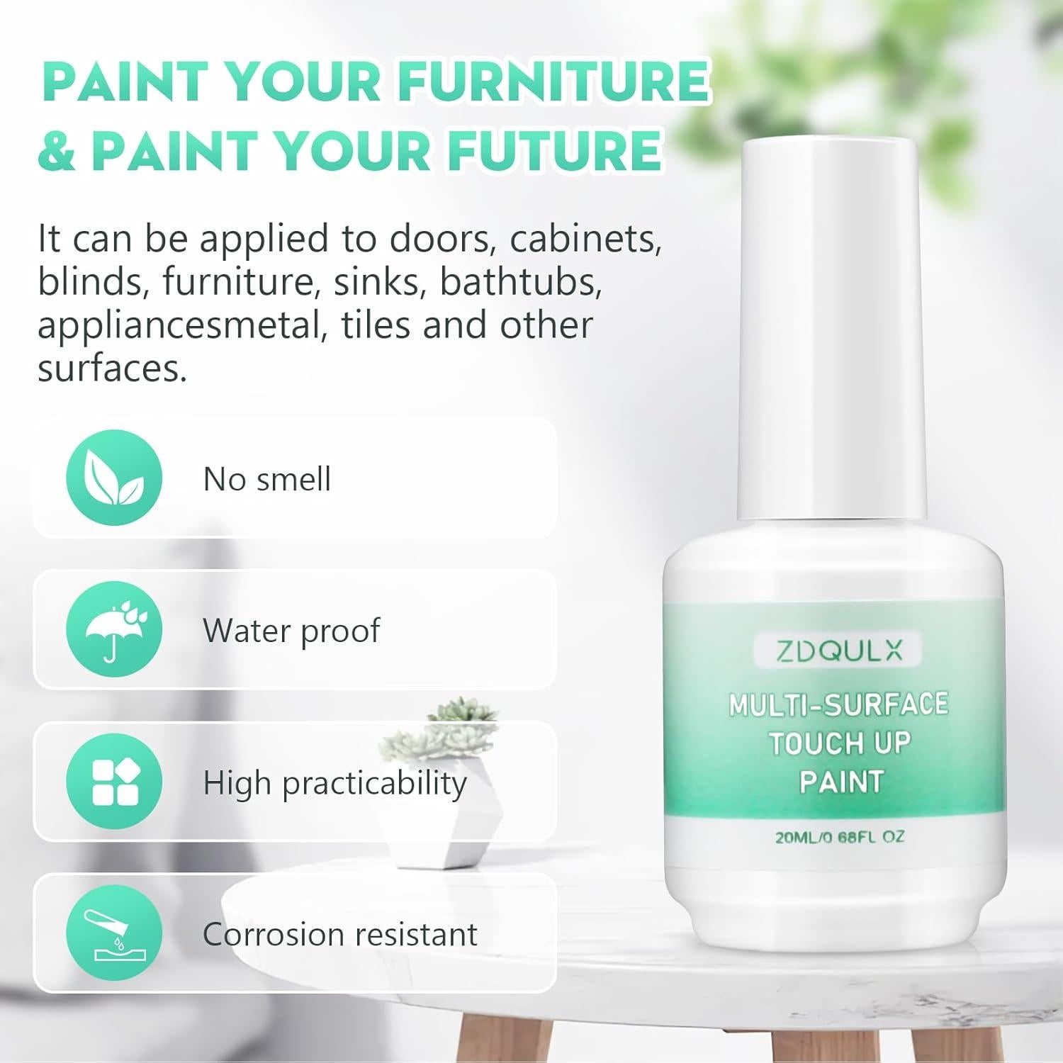 Pintura de Retoque Blanca ZDQULX 20ml Semi-Brillante