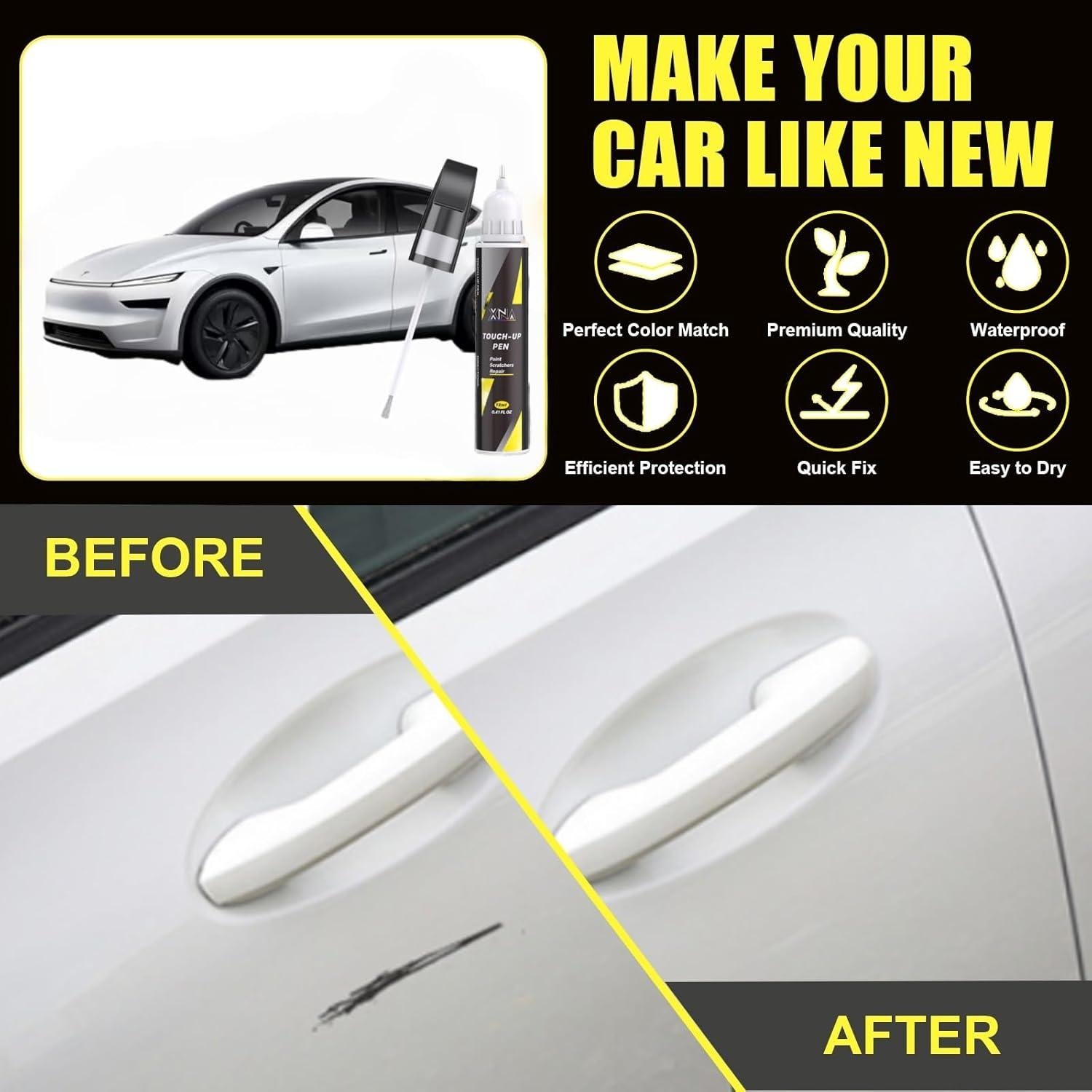 Pintura de retoque XNA para Tesla Gris Sigiloso (PN01) 12ml