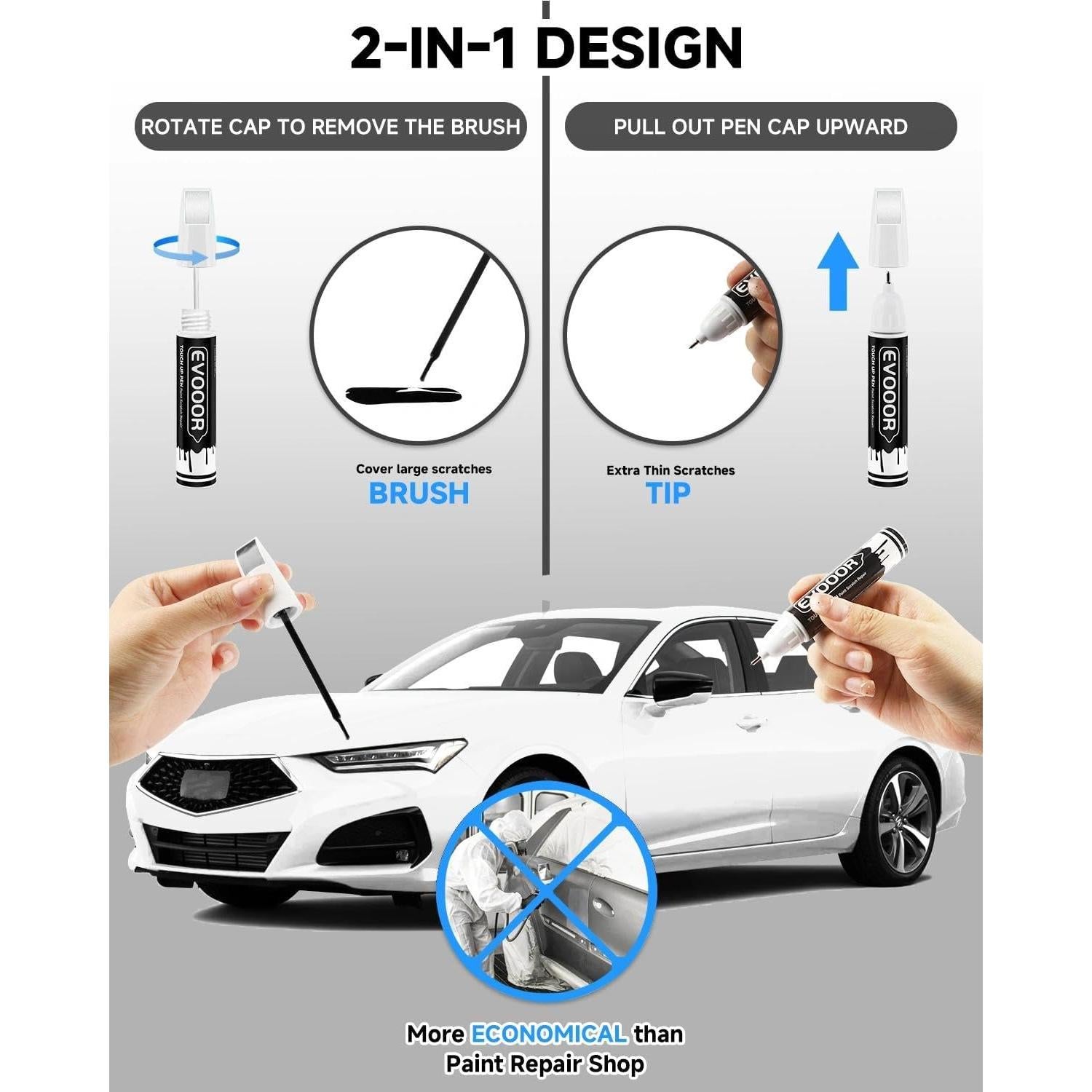 Pintura de Retoque EVOOOR Perla Blanca Platino 11.8 ml