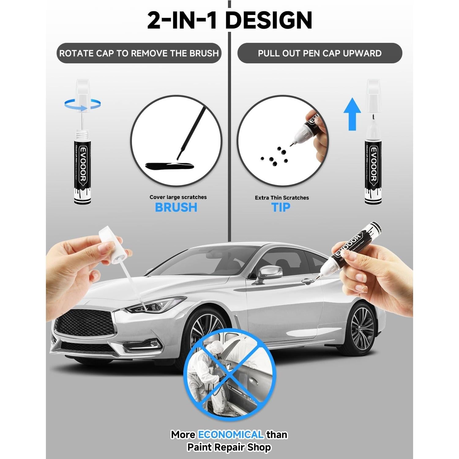 Pintura de Retoque Blanco Majestuoso QAB EVOOOR 11.8 ml