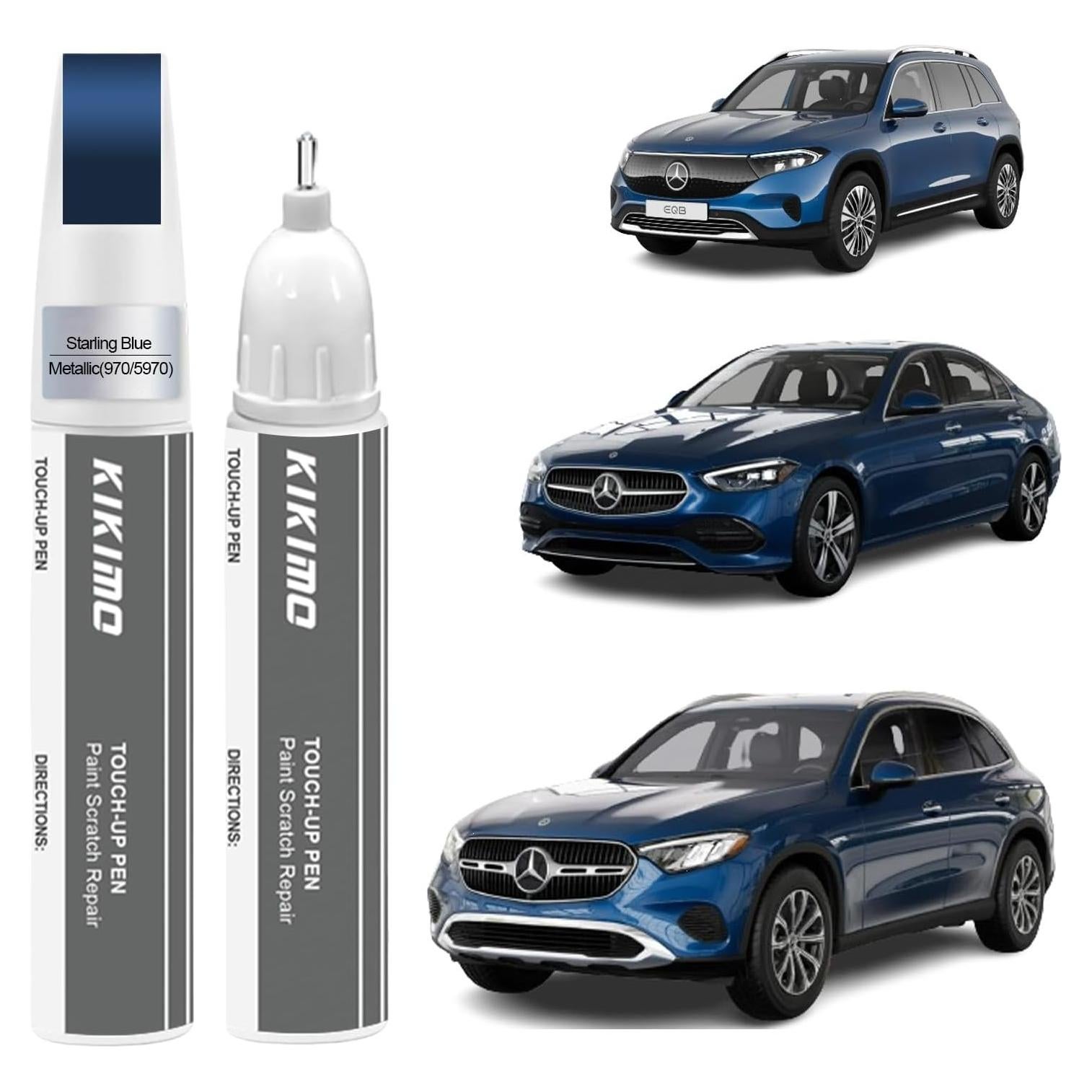 KIKIMO Pintura de Retoque para Mercedes-Benz Azul Metálico 12ml